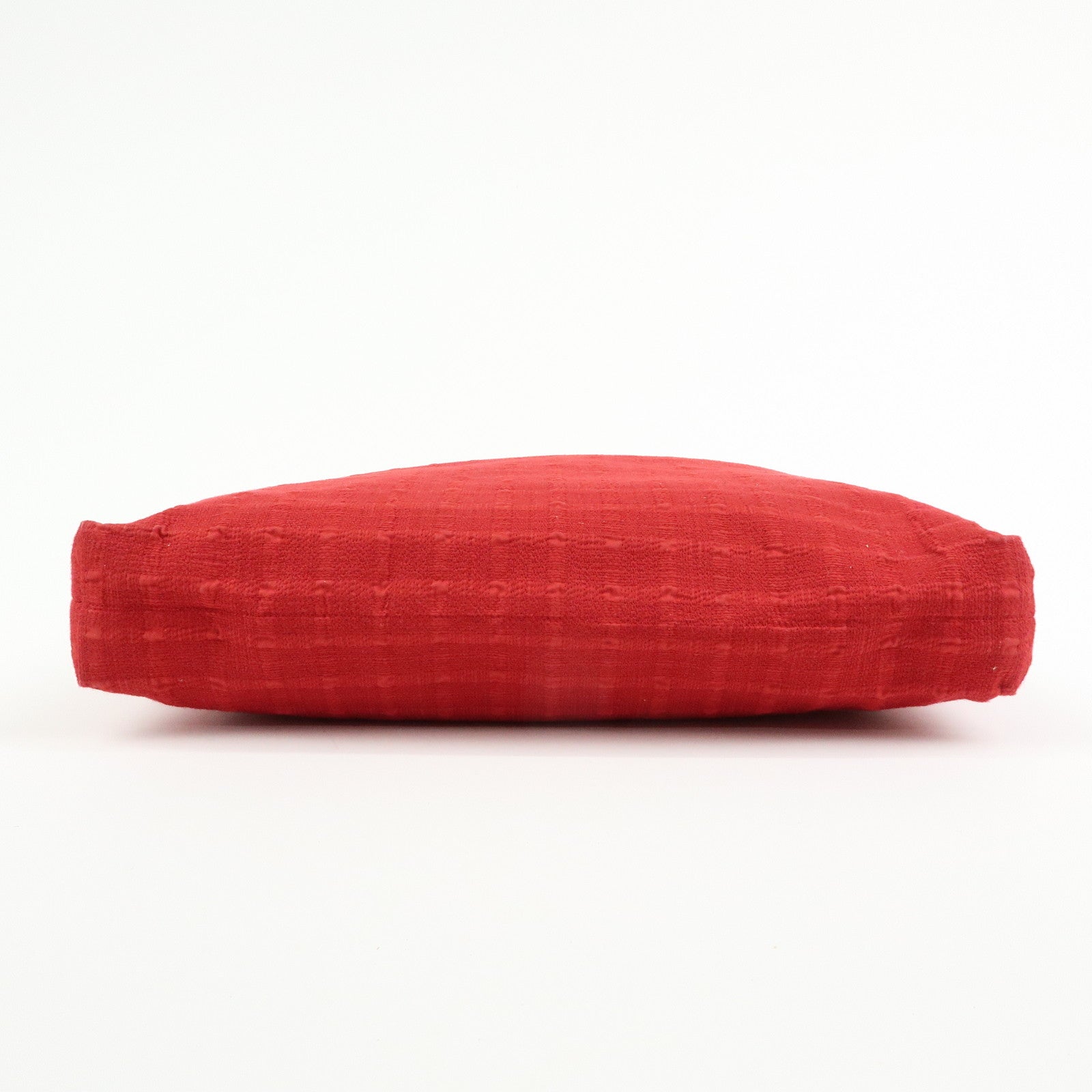 HERMES Amedaba GM Canvas Leather Tote Bag Hand Bag Red