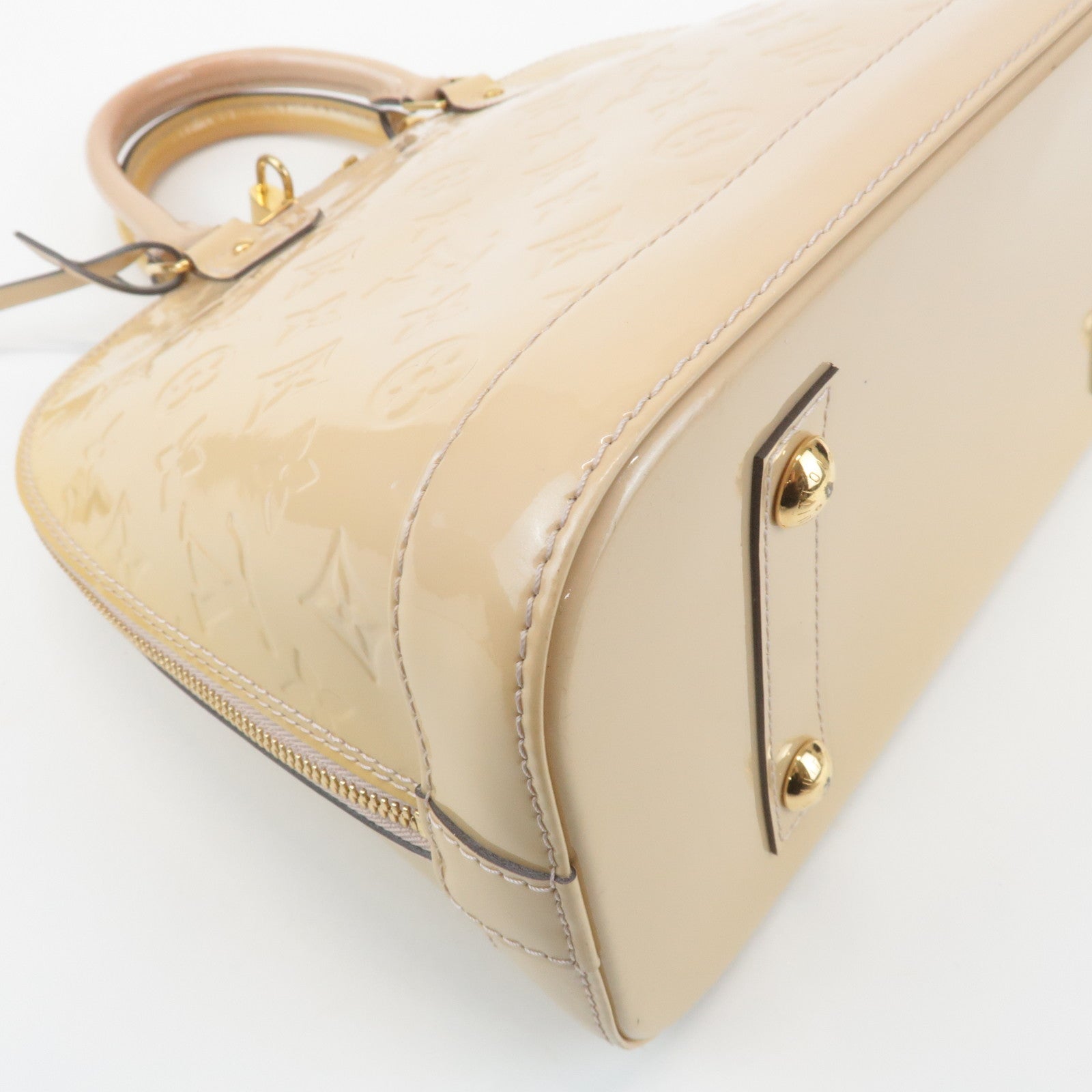 Louis Vuitton Monogram Vernis Leather Alma PM Hand Bag Dune M90170 Used