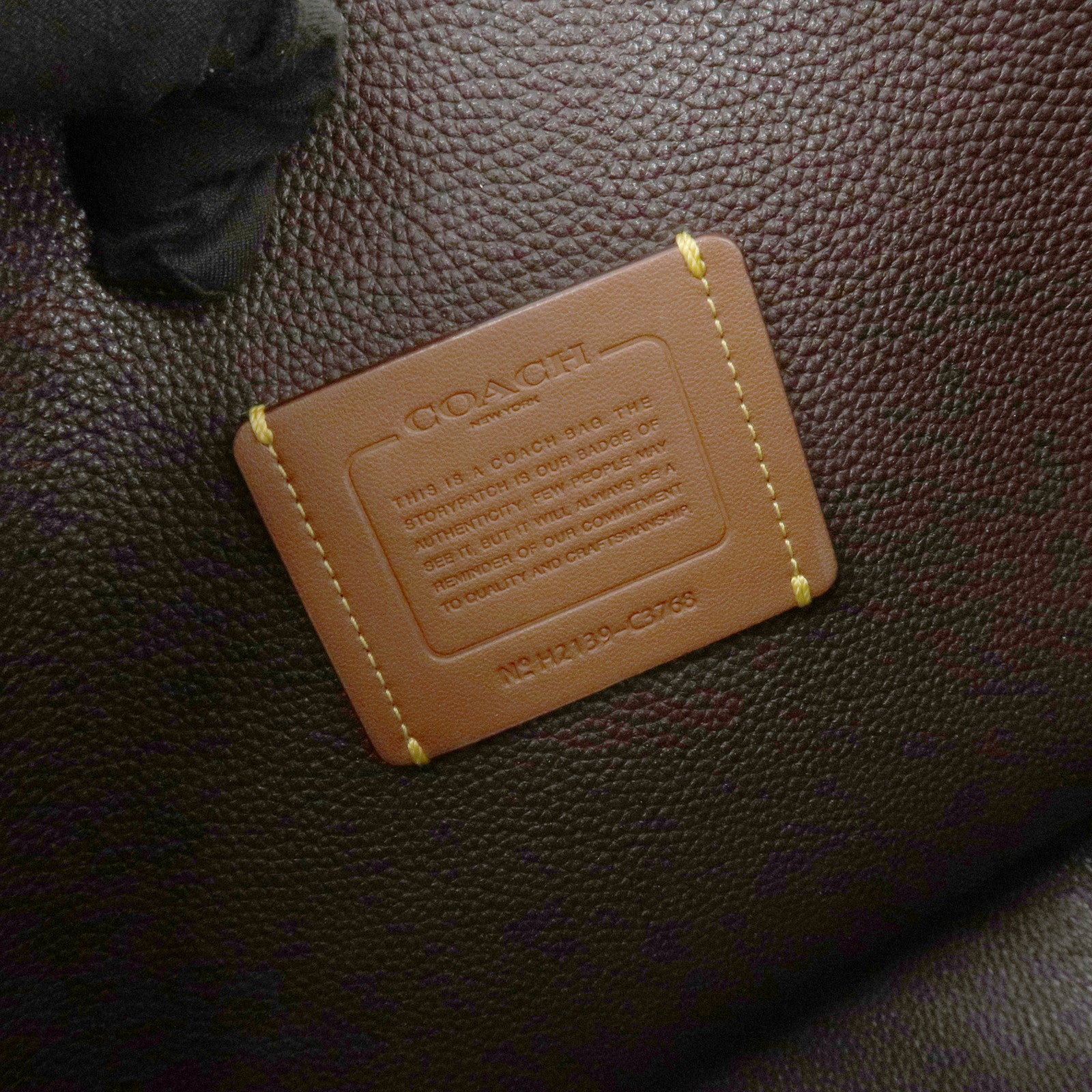 COACH Leather 2Way Shoulder Bag Tote Bag Black