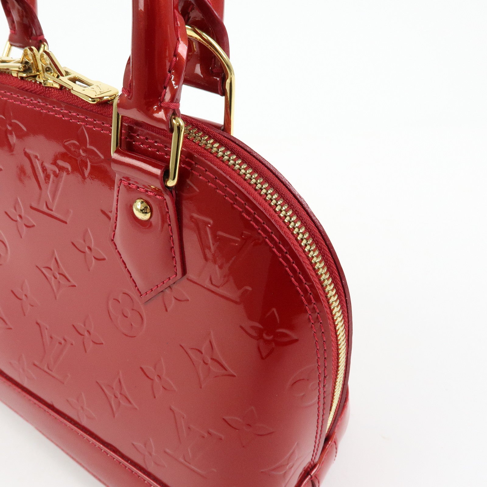 Louis Vuitton Monogram Vernis Alma BB 2Way Bag Red M91606