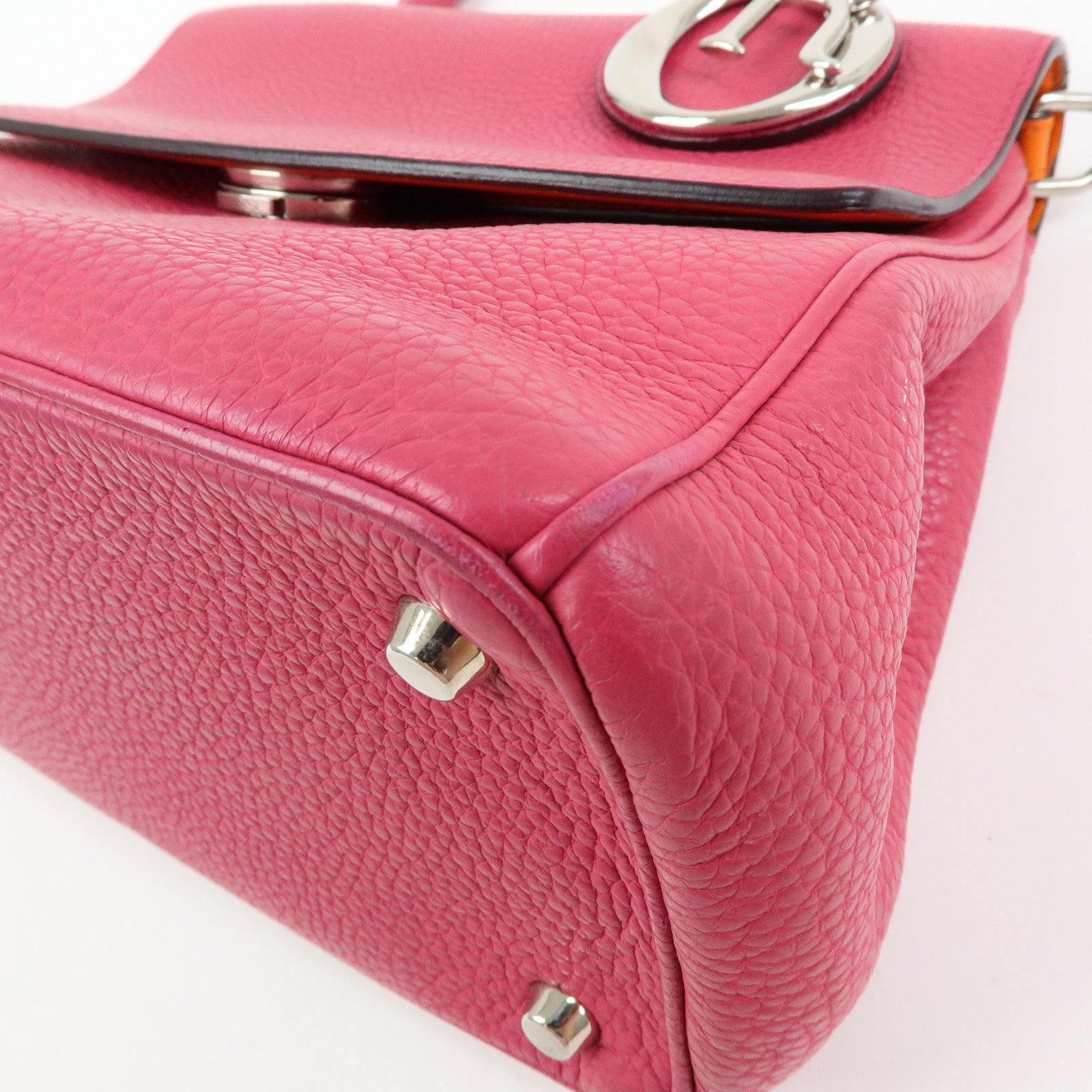 Christian Dior Be Dior Leather 2Way Bag Hand Bag Shoulder Bag Pink