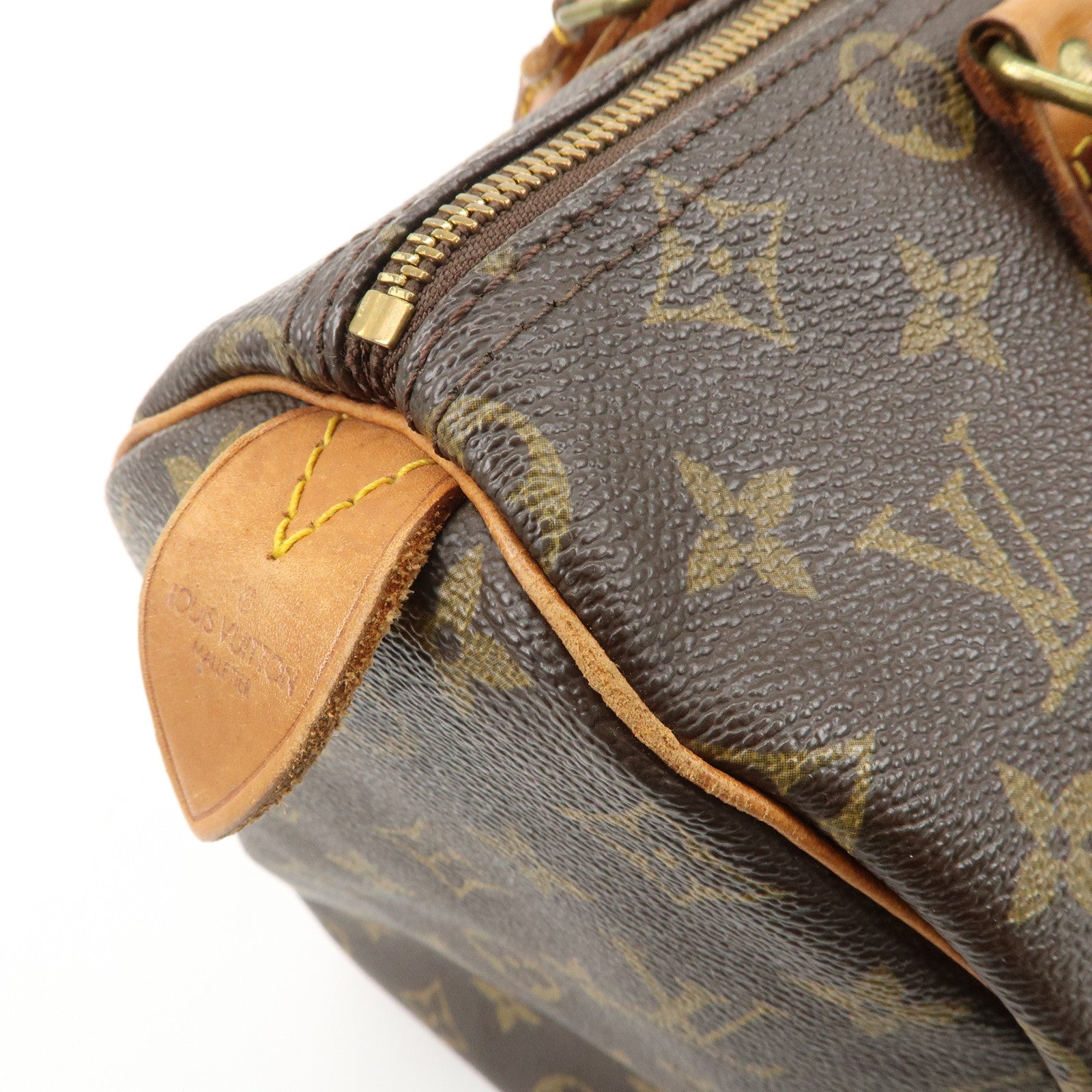 Louis Vuitton Monogram Speedy 30 Hand Bag Boston Bag Brown M41526 Used