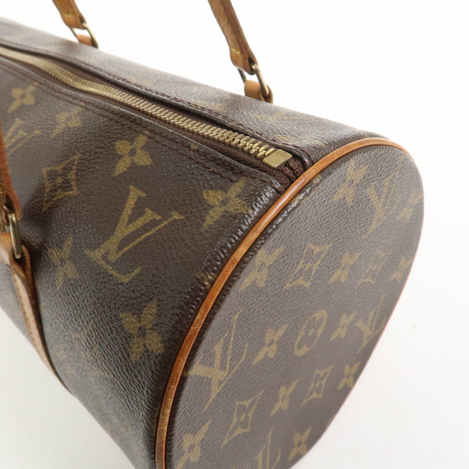 Louis Vuitton Monogram Papillon 30 Hand Bag Brown M51385