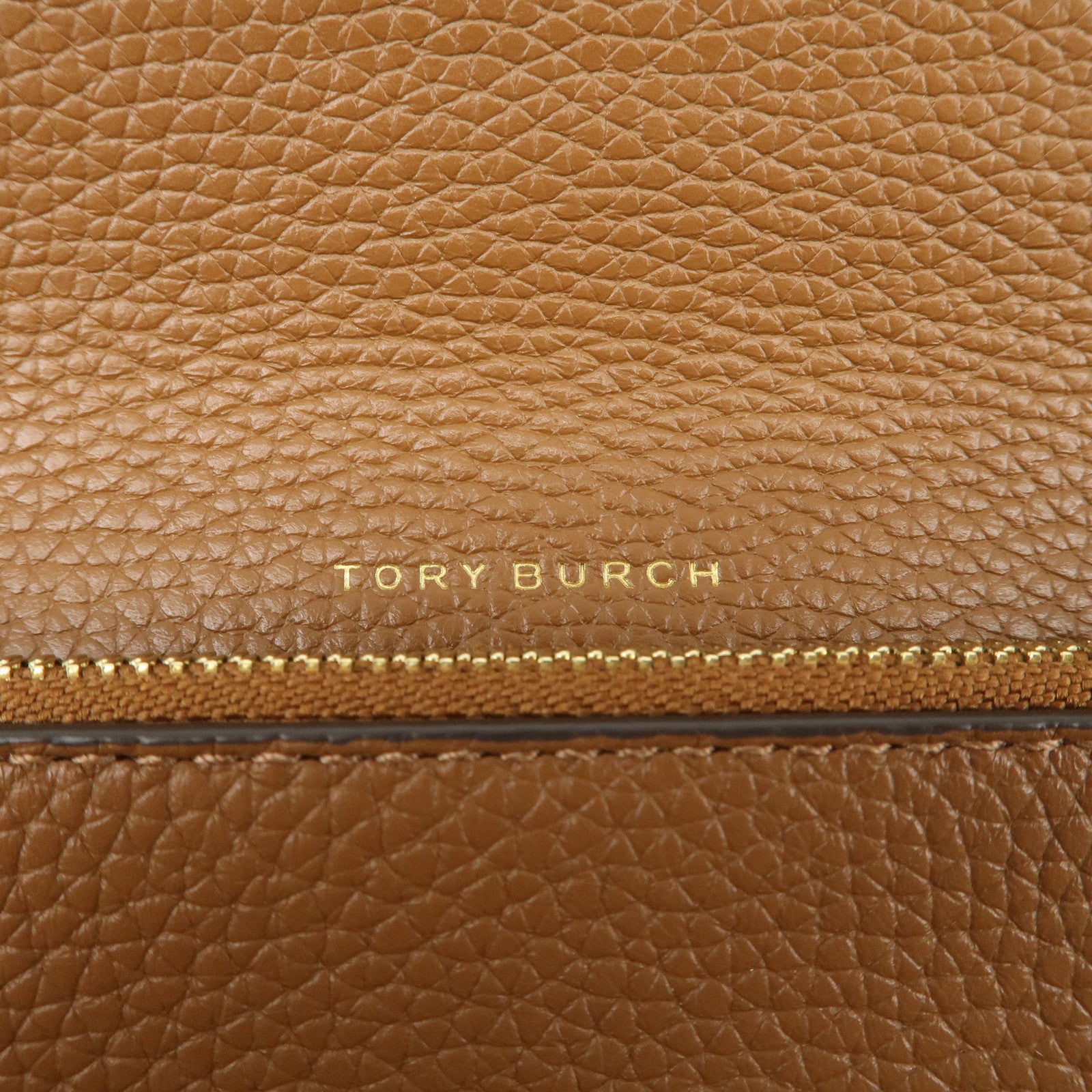 TORY BURCH Leather Shoulder Wallet Brown Used