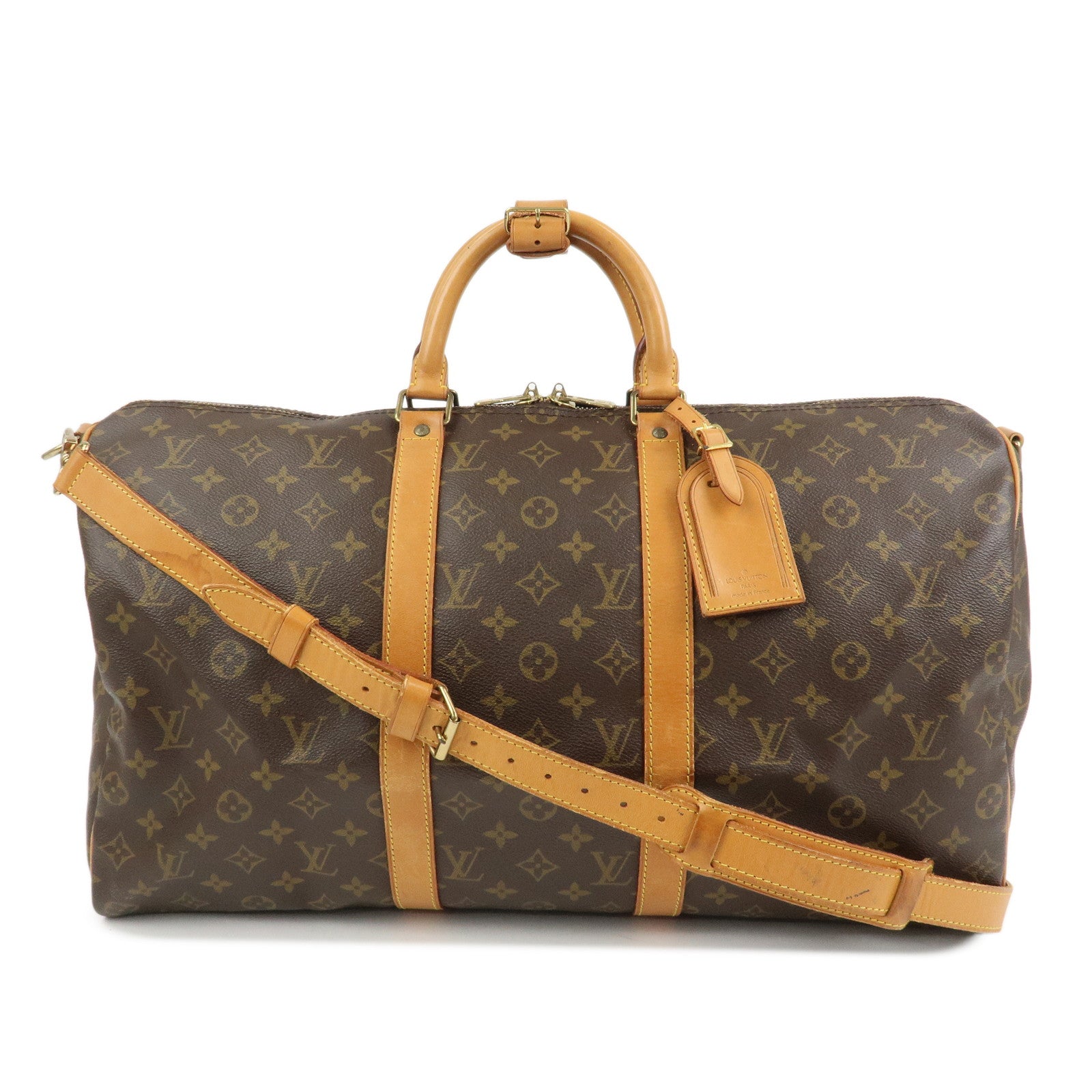 Louis Vuitton Monogram Keep All 50 Bandouliere Boston Bag M41416