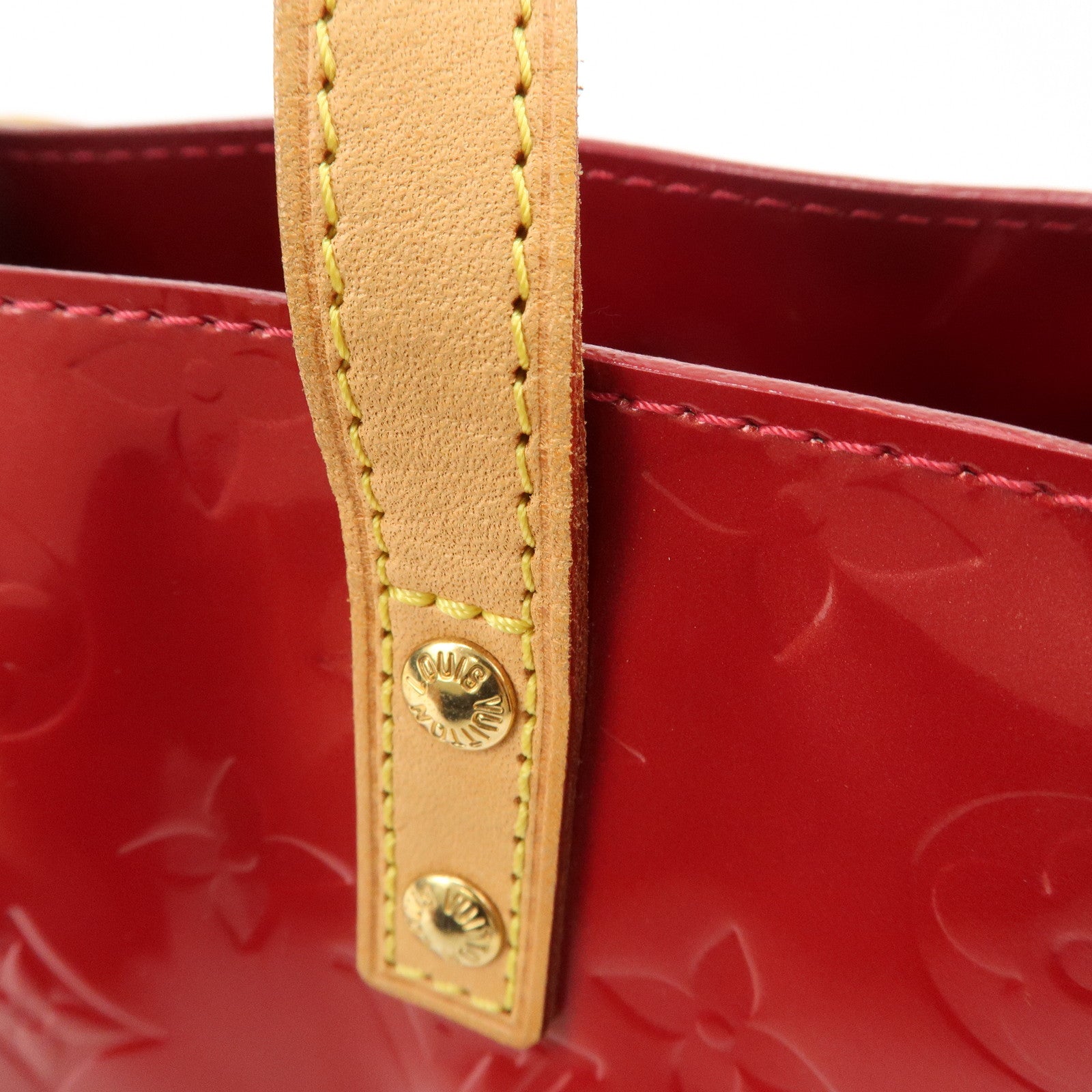 Louis Vuitton Vernis Lead PM Hand Bag Pomme d'Amour M91990