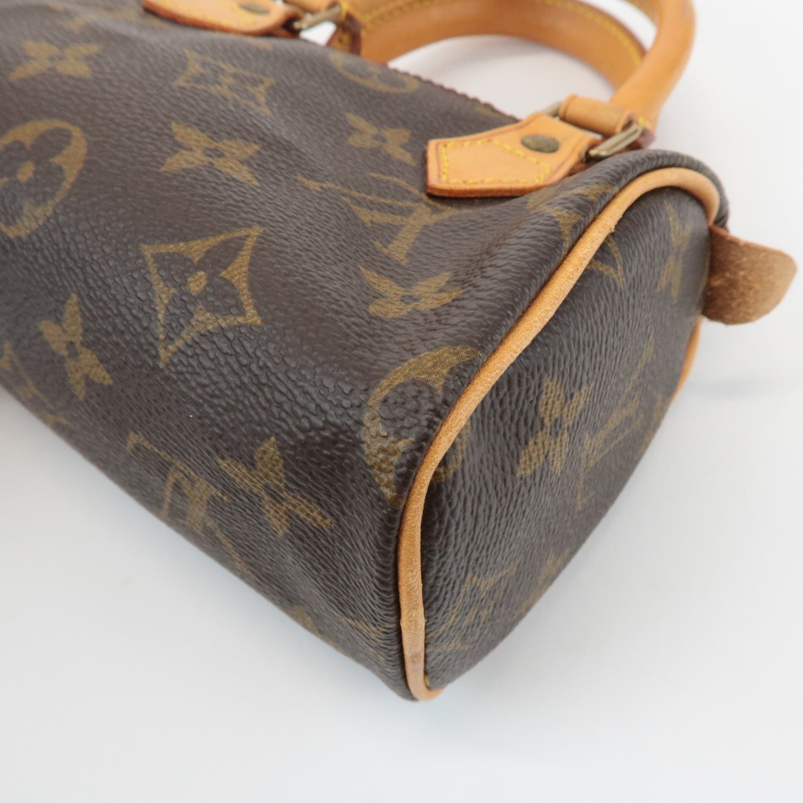 Louis Vuitton Monogram Mini Speedy Hand Bag Brown M41534