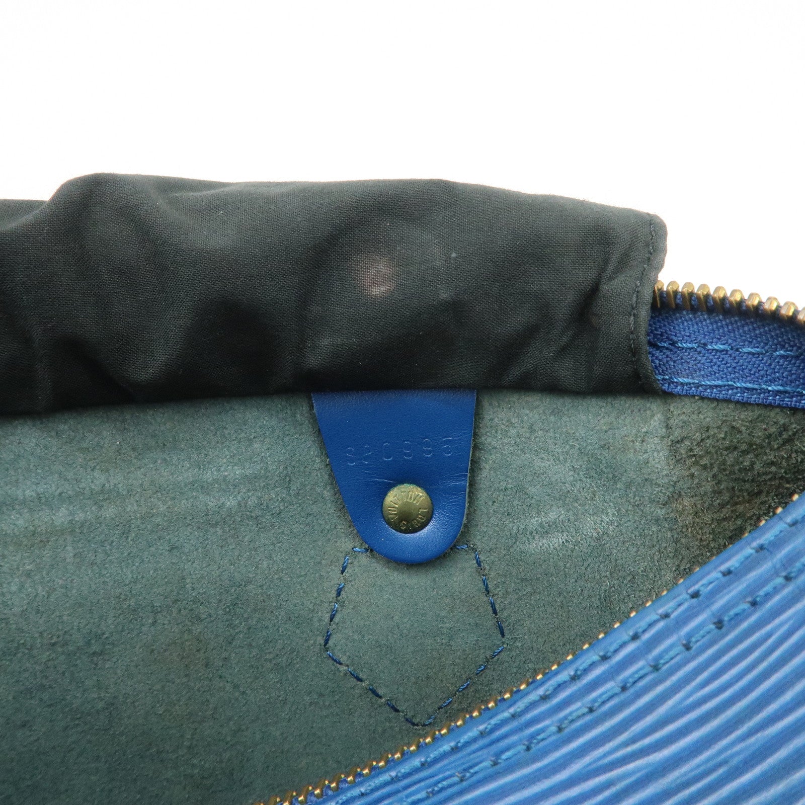 Louis Vuitton Epi Speedy 25 Hand Bag Boston Bag Toledo Blue M43015