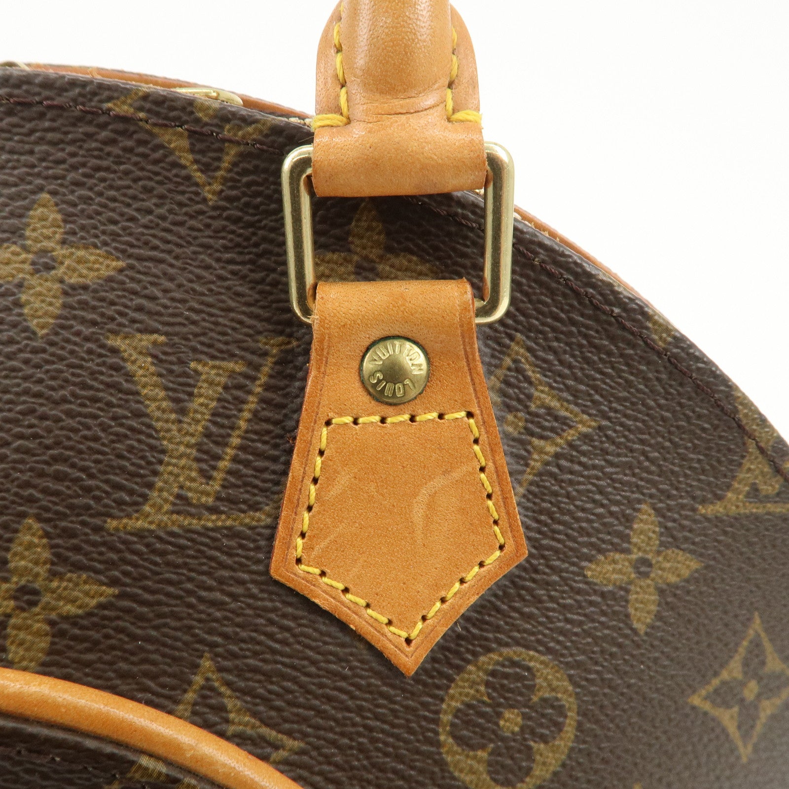 Louis Vuitton Monogram Ellipse PM Hand Bag Brown M51127 Used