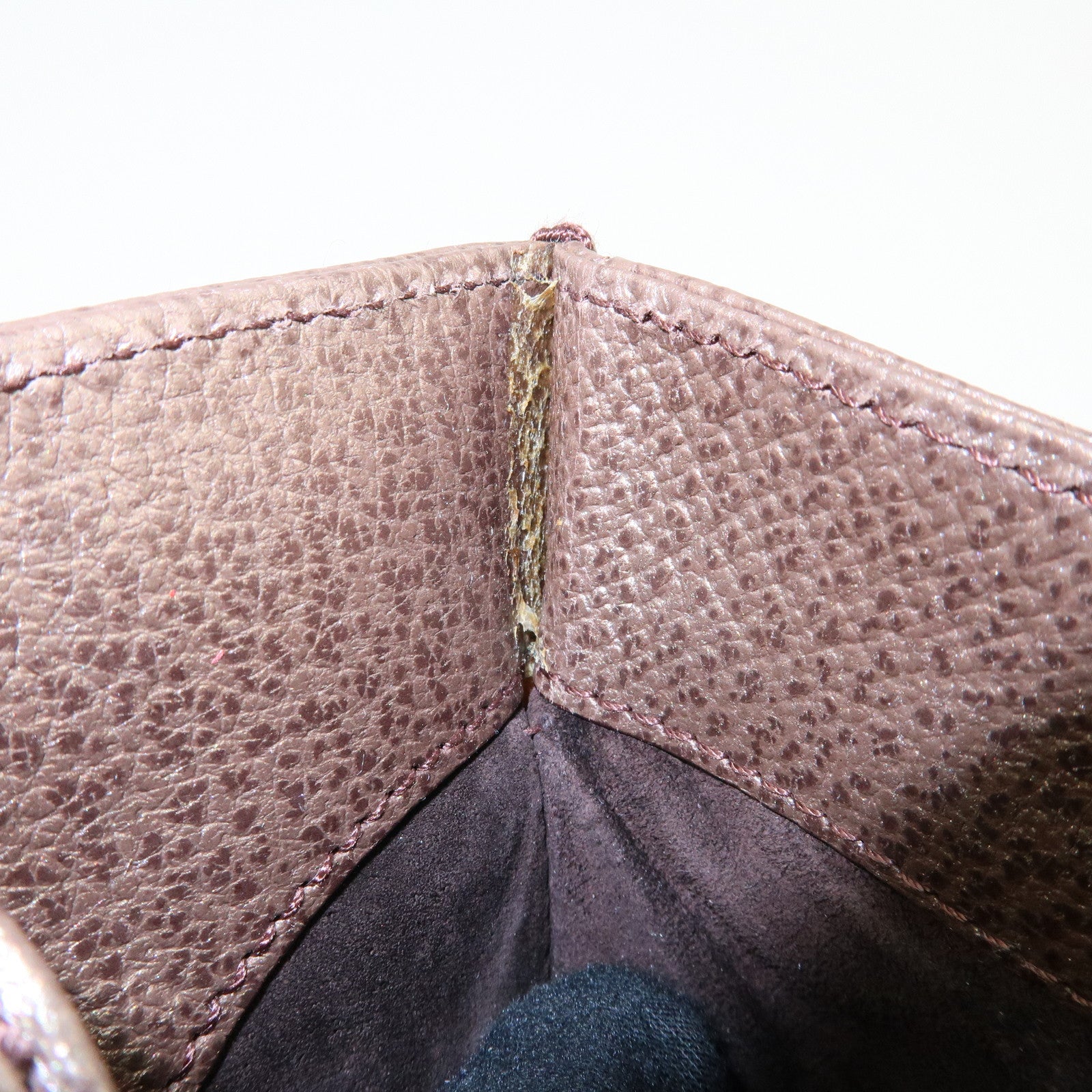 GUCCI Calf Leather Tote Bag Hand Bag Brown 002・1998・0260