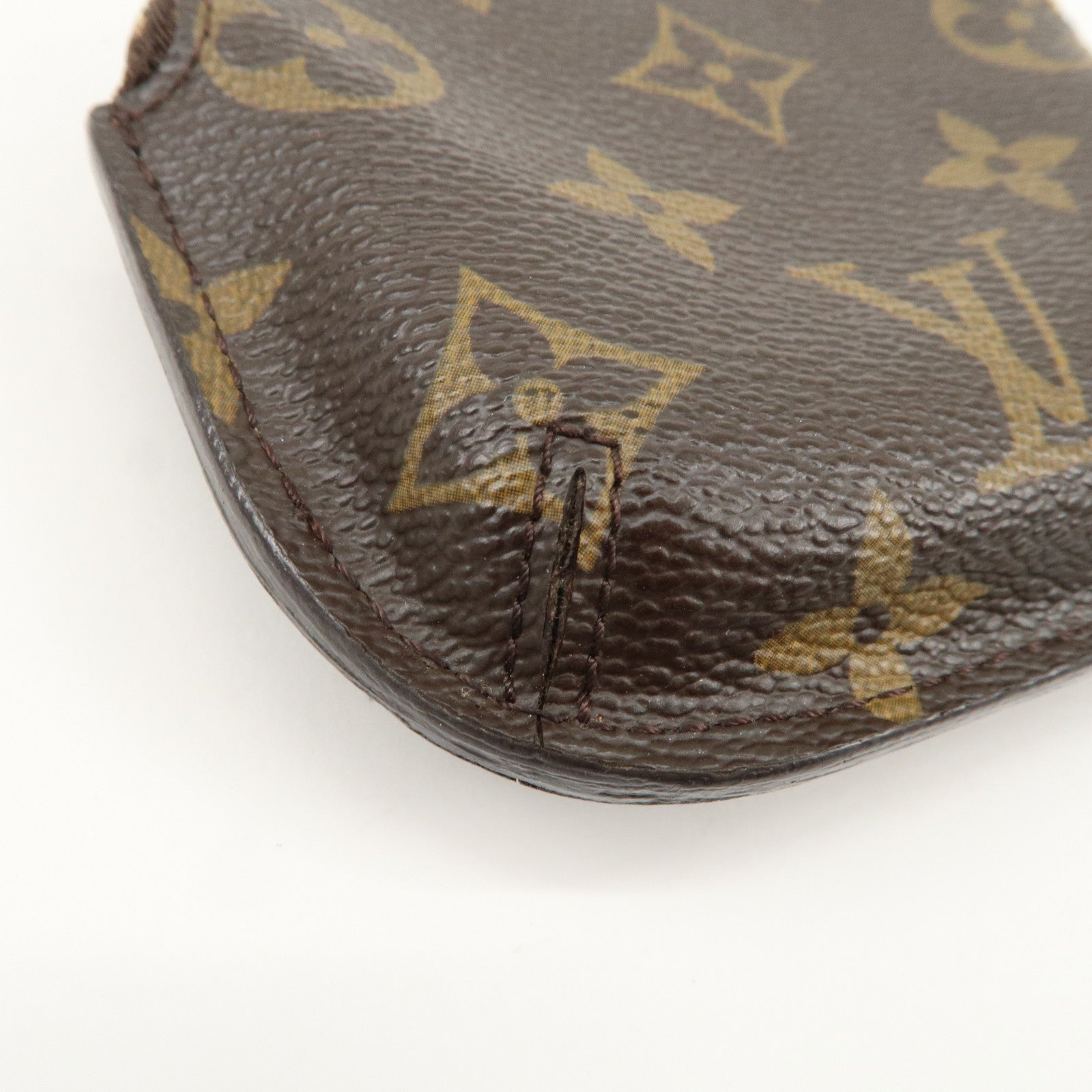 Louis Vuitton Monogram Porte Monnaie Shilling Coin Case M60025 Used