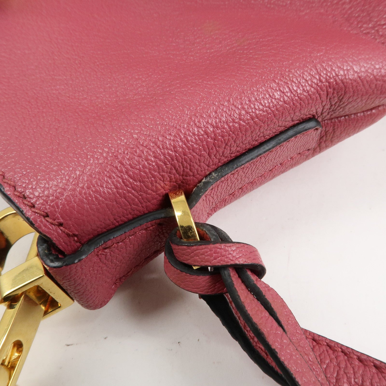 MIU MIU Madras 2Way Bag Hand Bag Shoulder Bag Pink RR1951