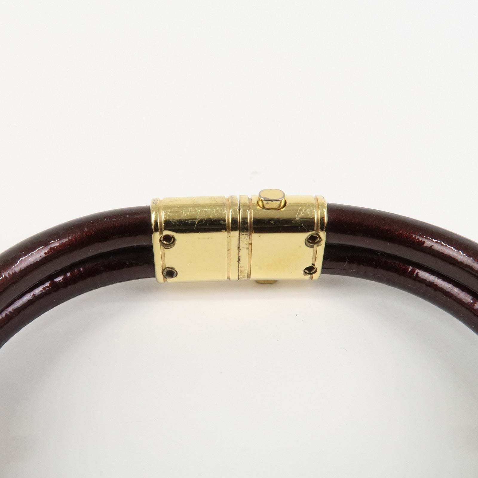 Louis Vuitton Vernis Leather Bracelet Keep It Twice Amarante