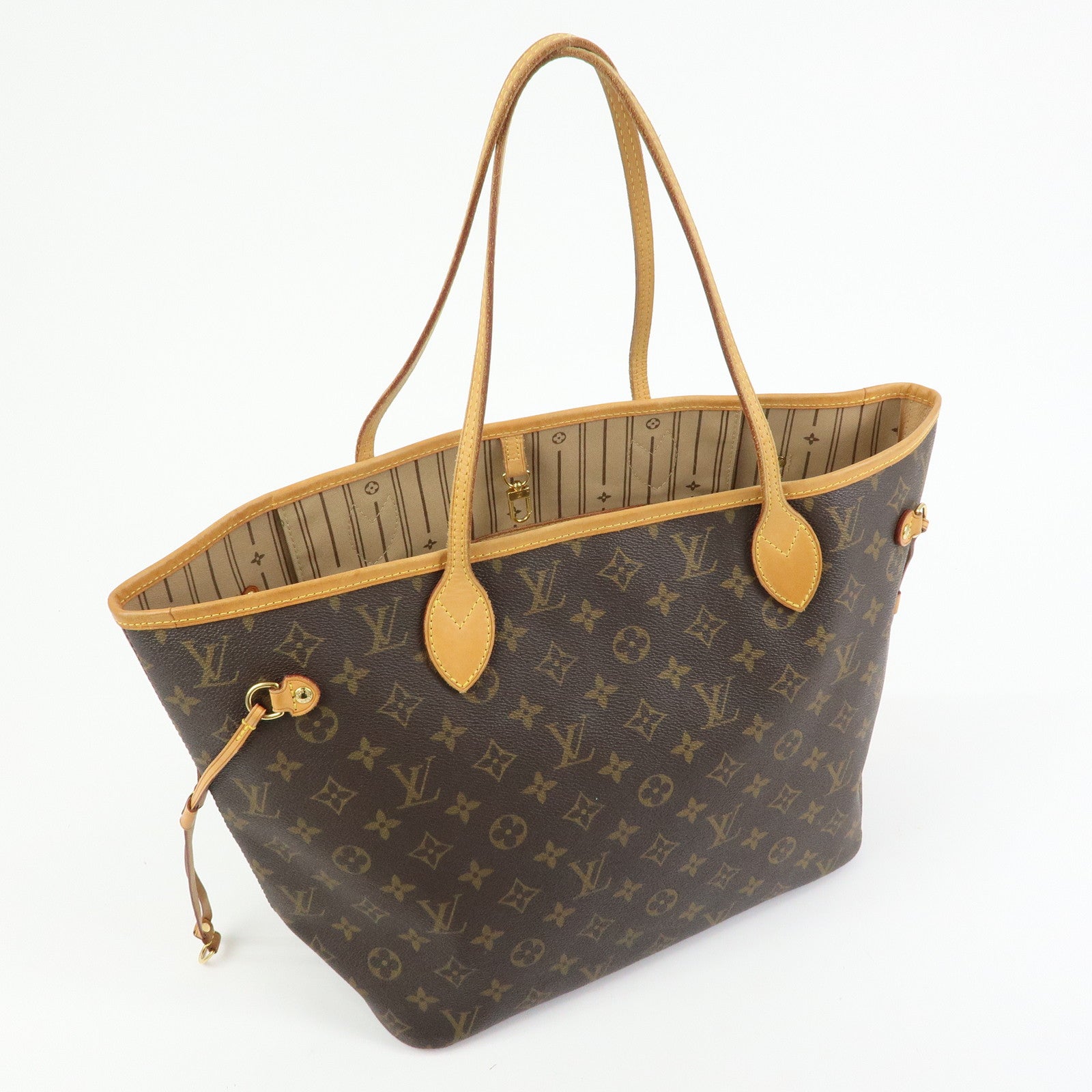 Louis Vuitton Monogram Neverfull MM Tote Shoulder Bag Brown M40156