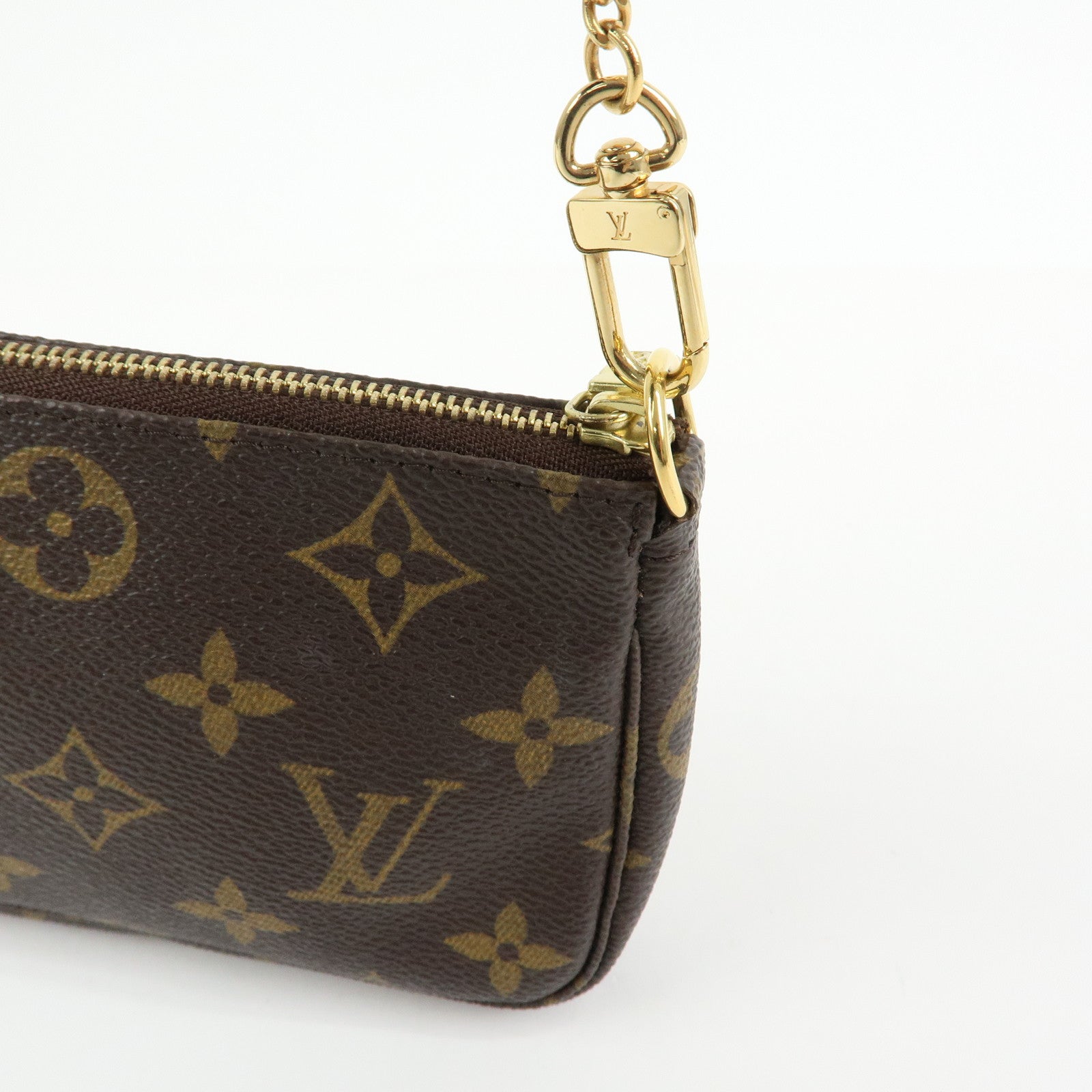 Louis Vuitton Monogram Mini Pochette Accessoires Hand Bag M58009