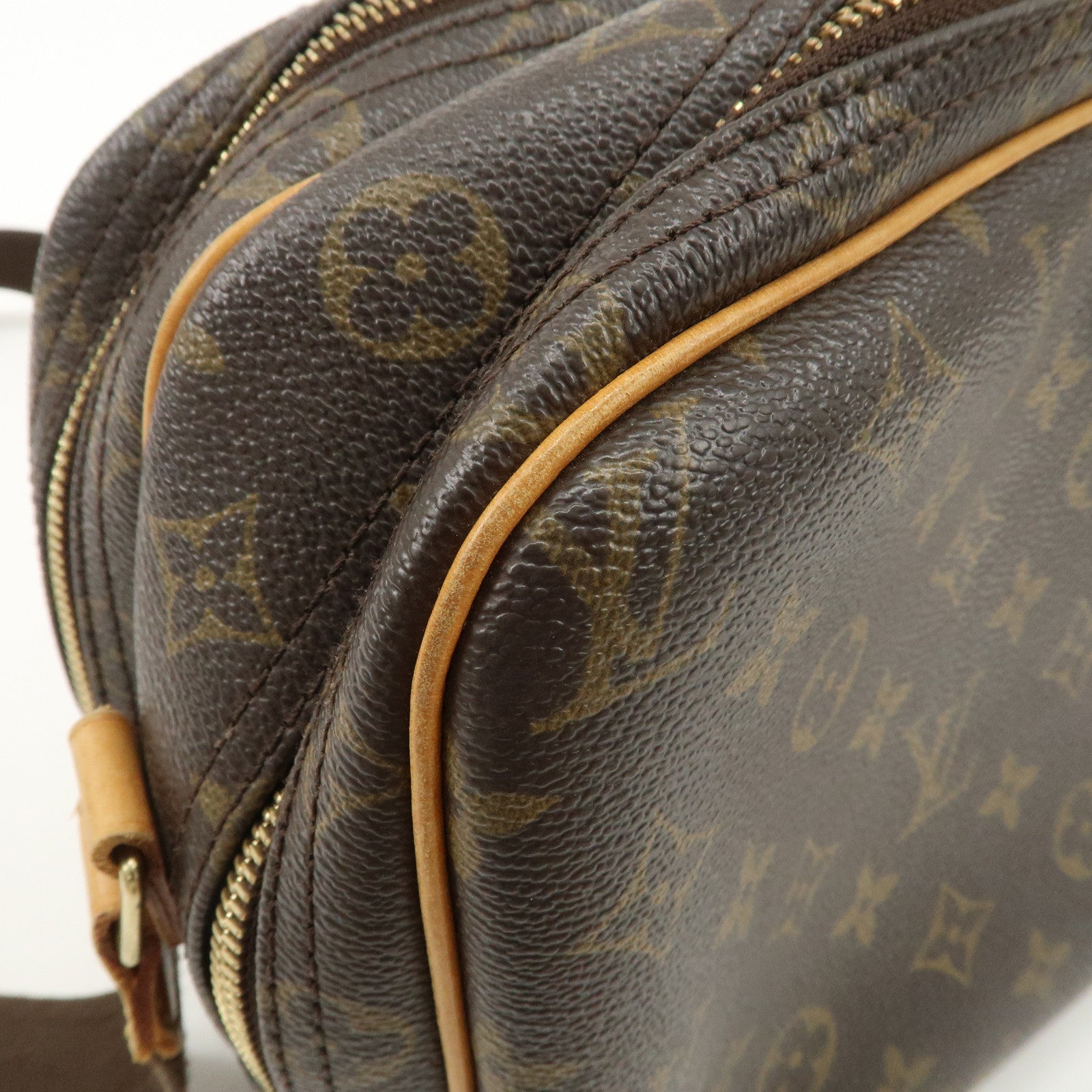 Louis Vuitton Monogram Reporter PM Shoulder Bag Brown M45254 Used