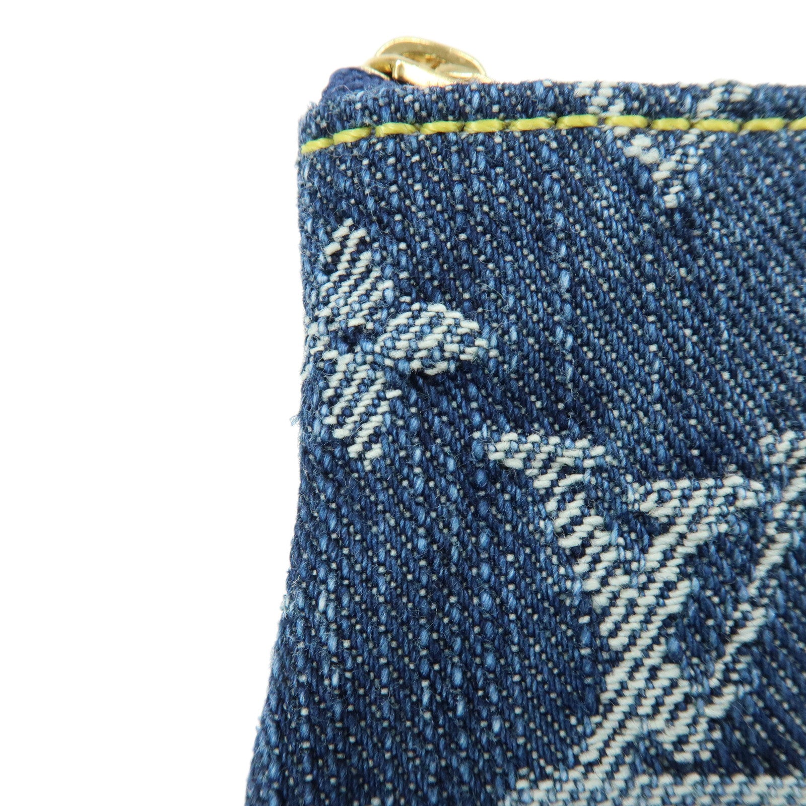 Louis Vuitton Monogram Denim Pochette Cles Coin Case Blue M95343