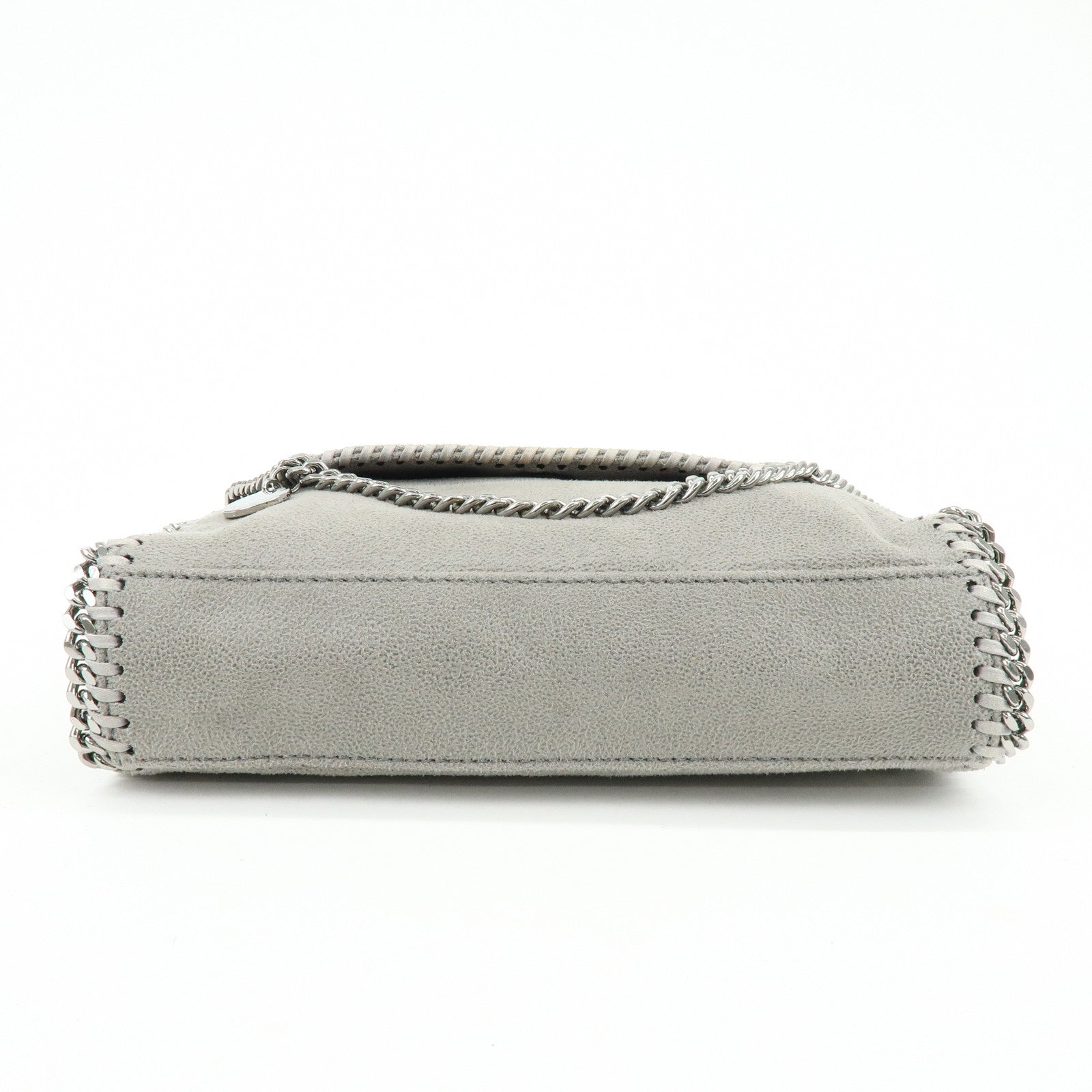STELLA MCCARTNEY Falabella Faux Leather Shoulder Bag Gray 364519