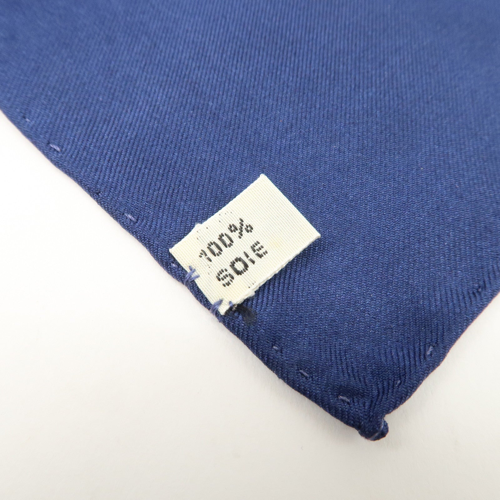 HERMES Petit Carre Silk 100% Mini Scarf Navy Red