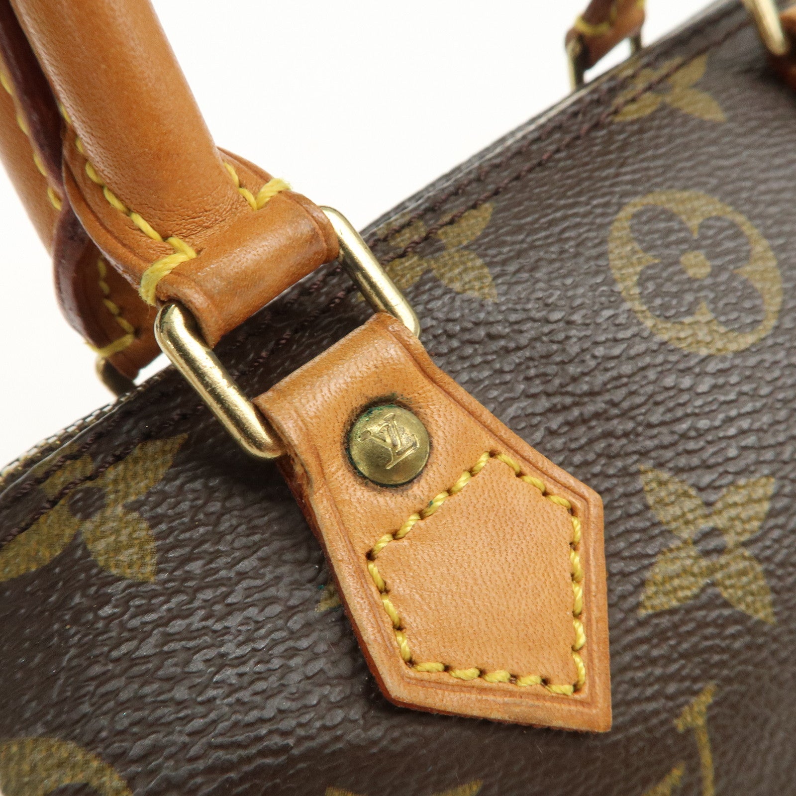 Louis Vuitton Monogram Mini Speedy Hand Bag Boston Bag Brown M41534