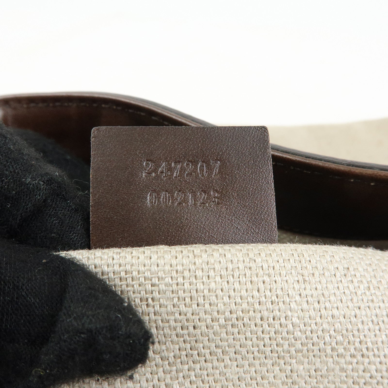 GUCCI GUCCI Craft Canvas Leather Tote Bag Beige Brown 247207