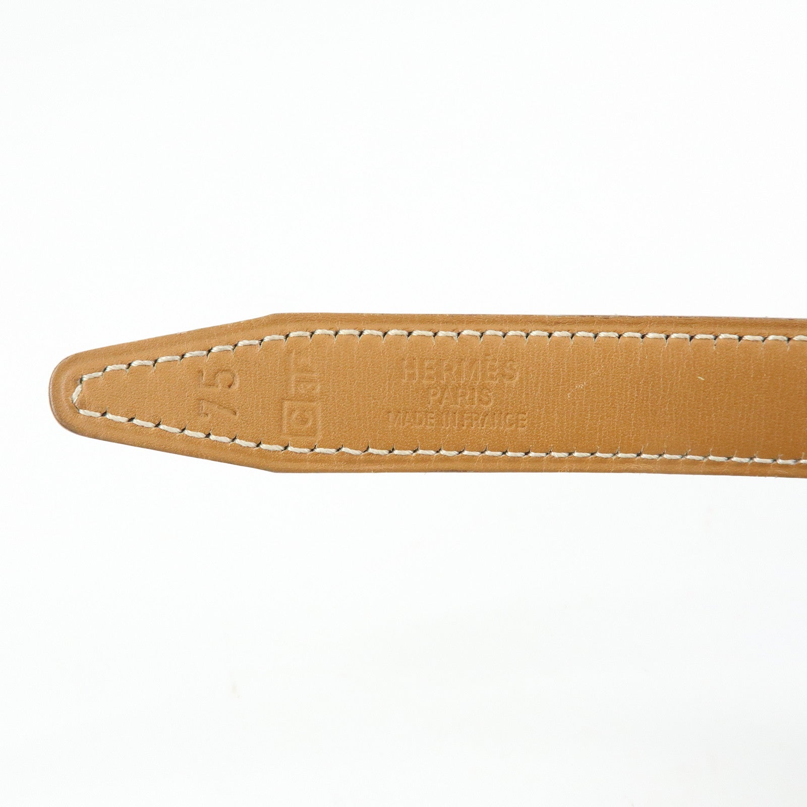 HERMES Mini H Buckle Reversible Constance Calf Belt 75 Black Camel