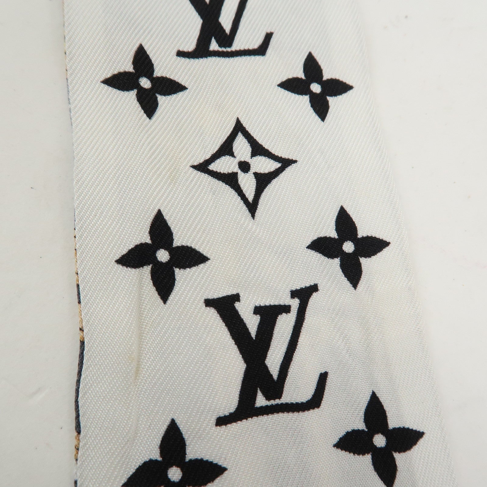 Louis Vuitton Bandeau BB Let's Go Silk 100% Scarf Black M76442