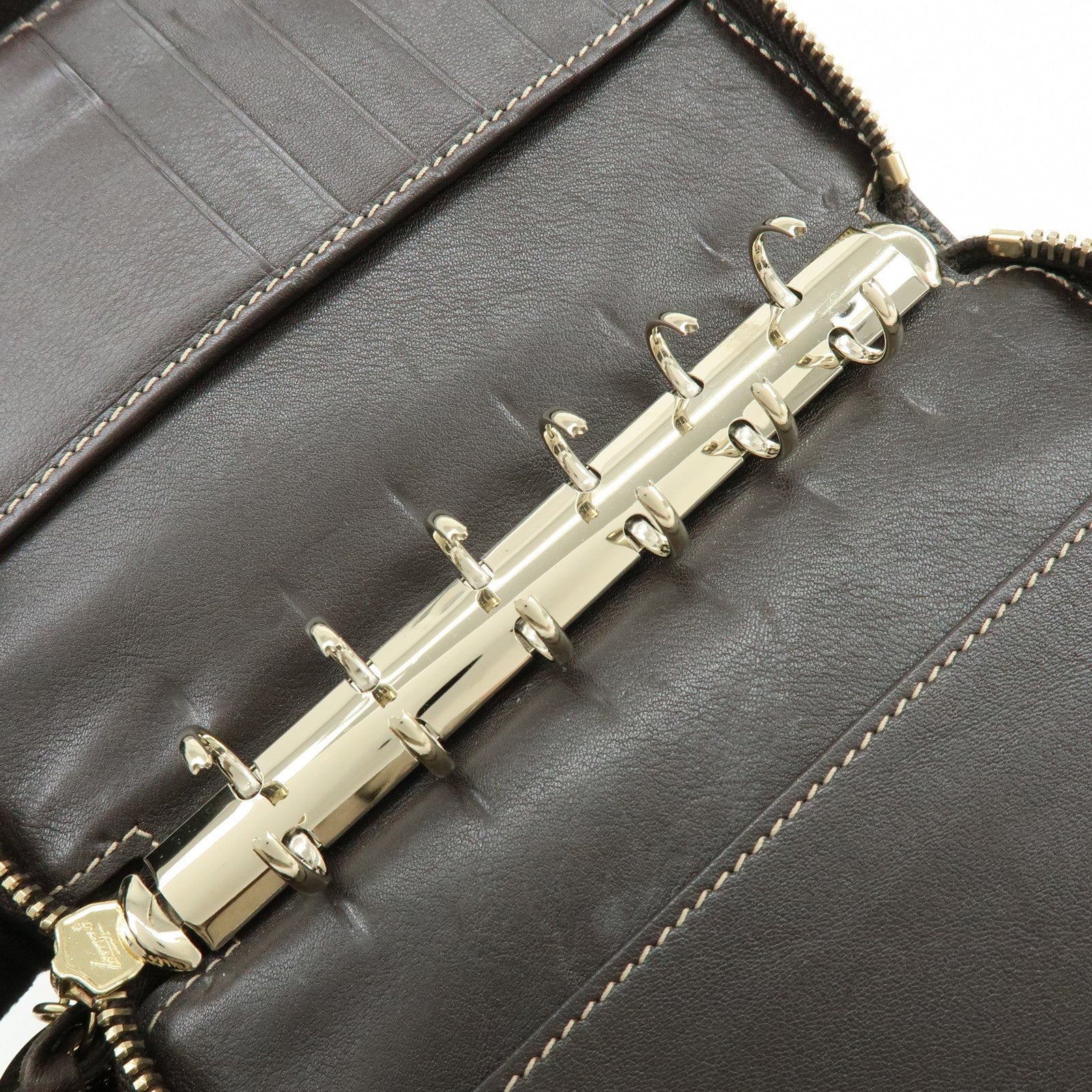 GUCCI Gucciori Leather GG Canvas Agenda Cover Beige Brown 233152