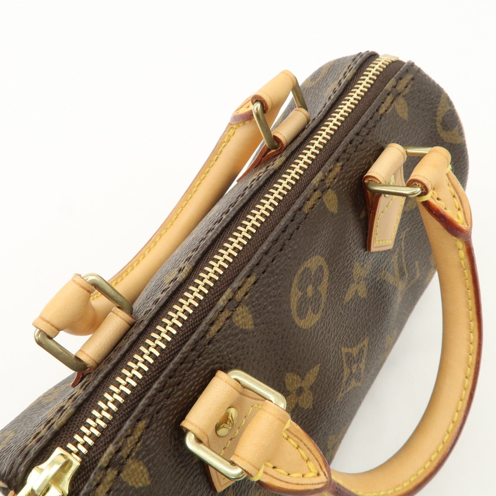 Louis Vuitton Monogram Mini Speedy Hand Bag & Strap M41534 Used