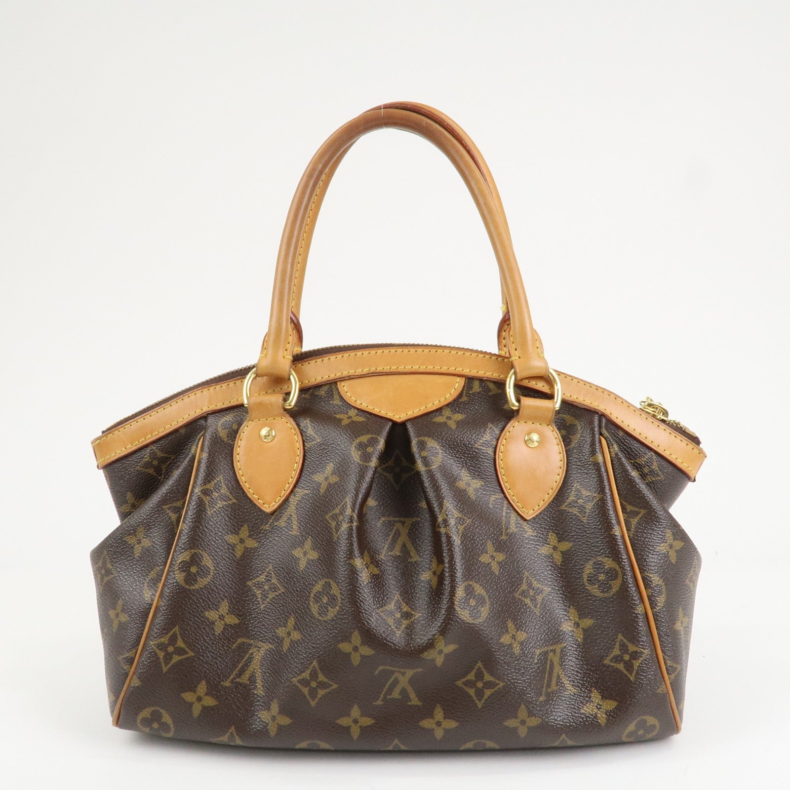 Louis Vuitton Monogram Tivoli PM Hand Bag Shoulder Bag Brown M40143 Used
