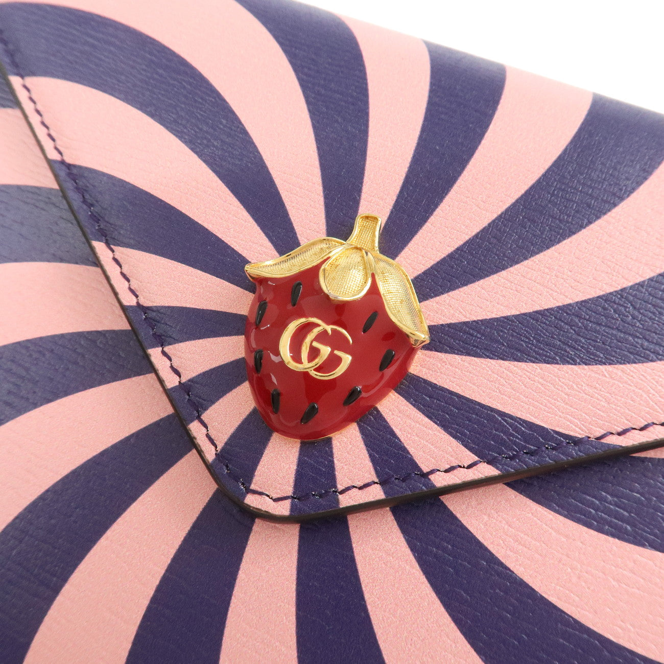 GUCCI GG Marmont Leather Chain Shoulder Bag Purple Pink 726249