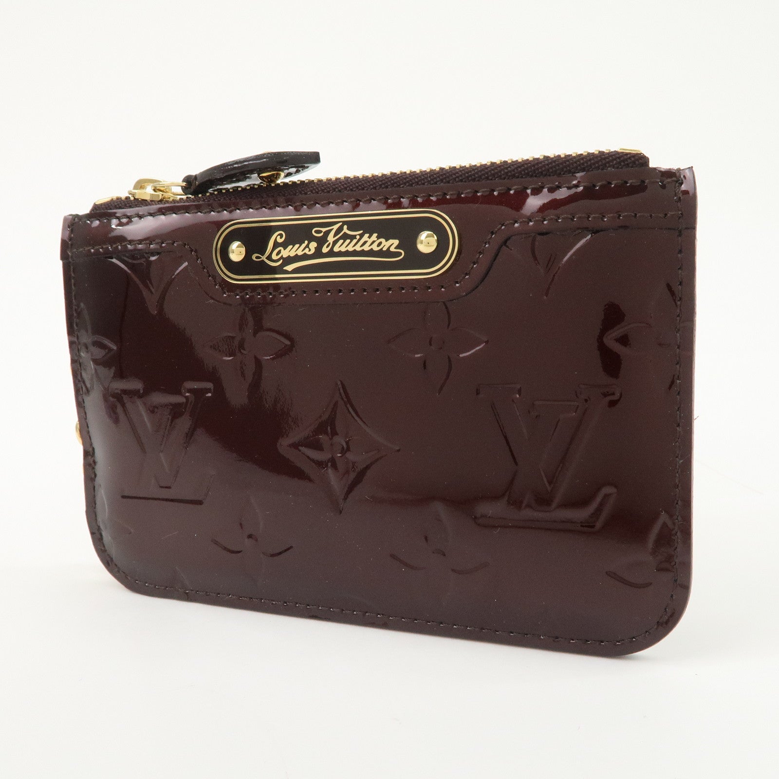 Louis Vuitton Vernis Pochette Cles NM Coin Case Amarante M93557