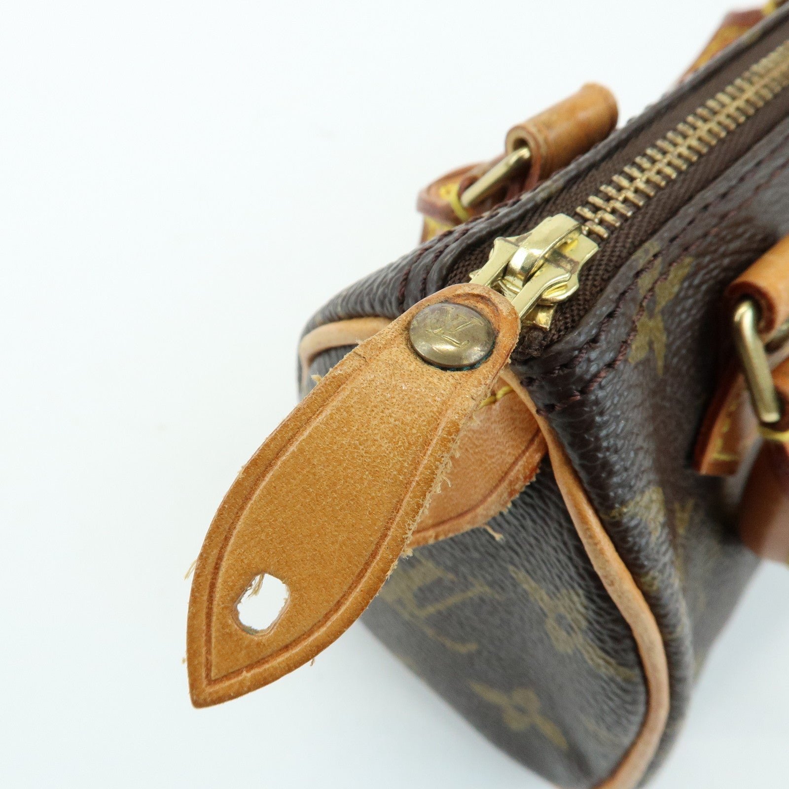 Louis Vuitton Monogram Mini Speedy Hand Shoulder Bag Brown M41534