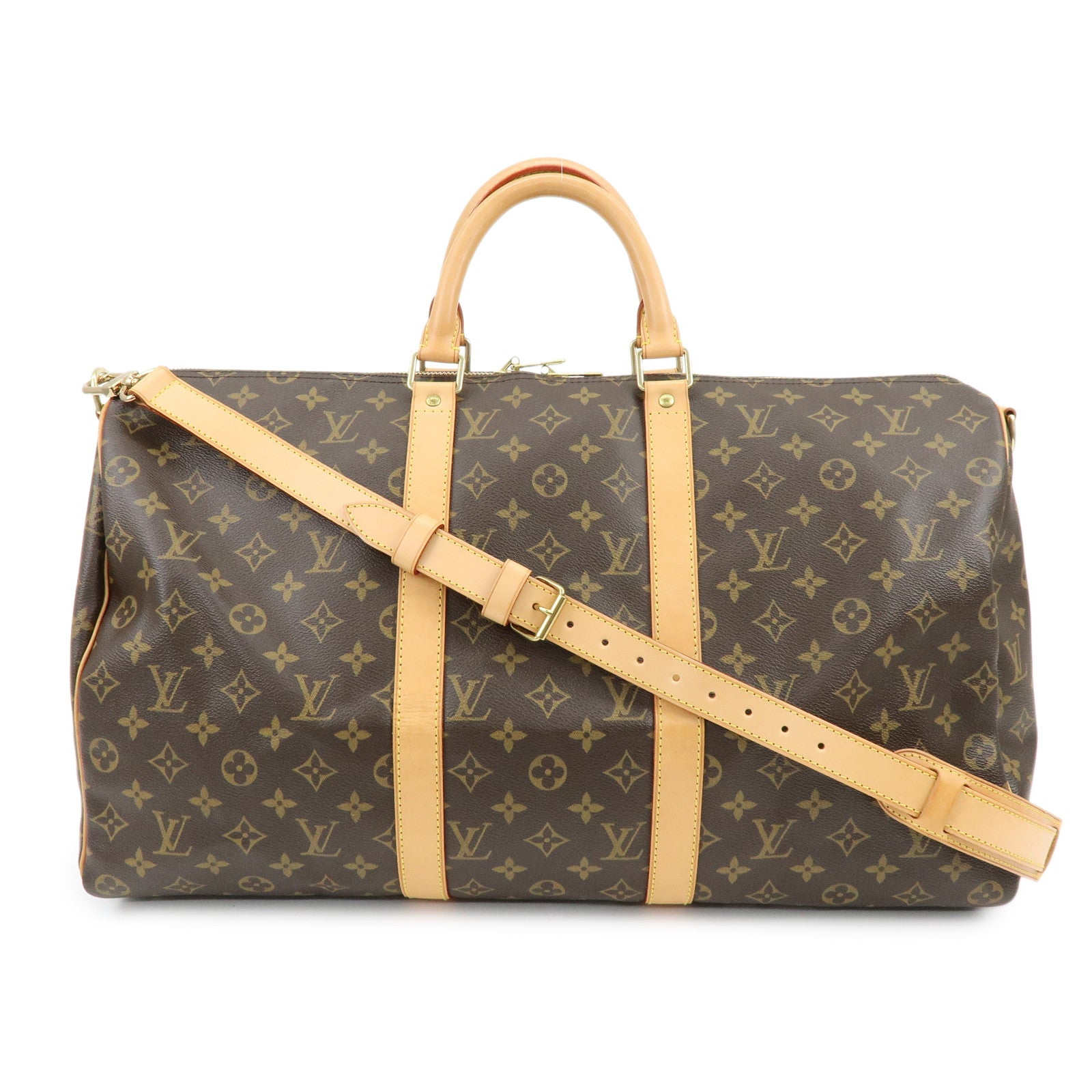 Louis Vuitton Monogram Keep All Bandouliere 50 Boston Bag M41416