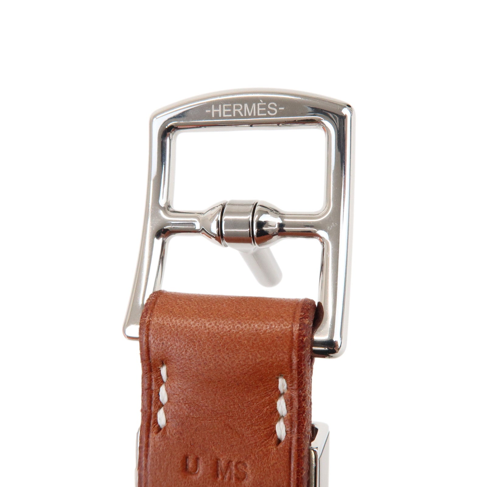 HERMES RocabarIII BridleLeather U Stamped Dog Collar Dark Irish