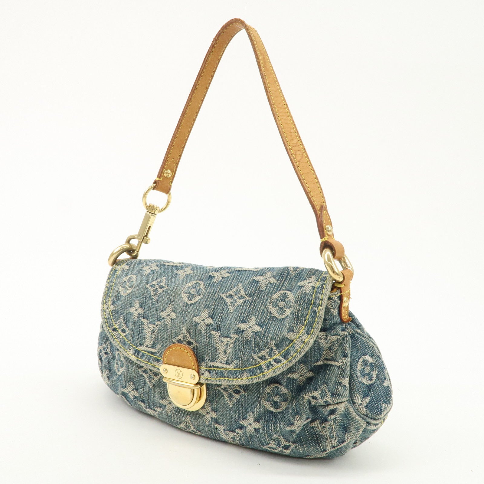Louis Vuitton Monogram Denim Mini Pleaty Shoulder Bag M95050