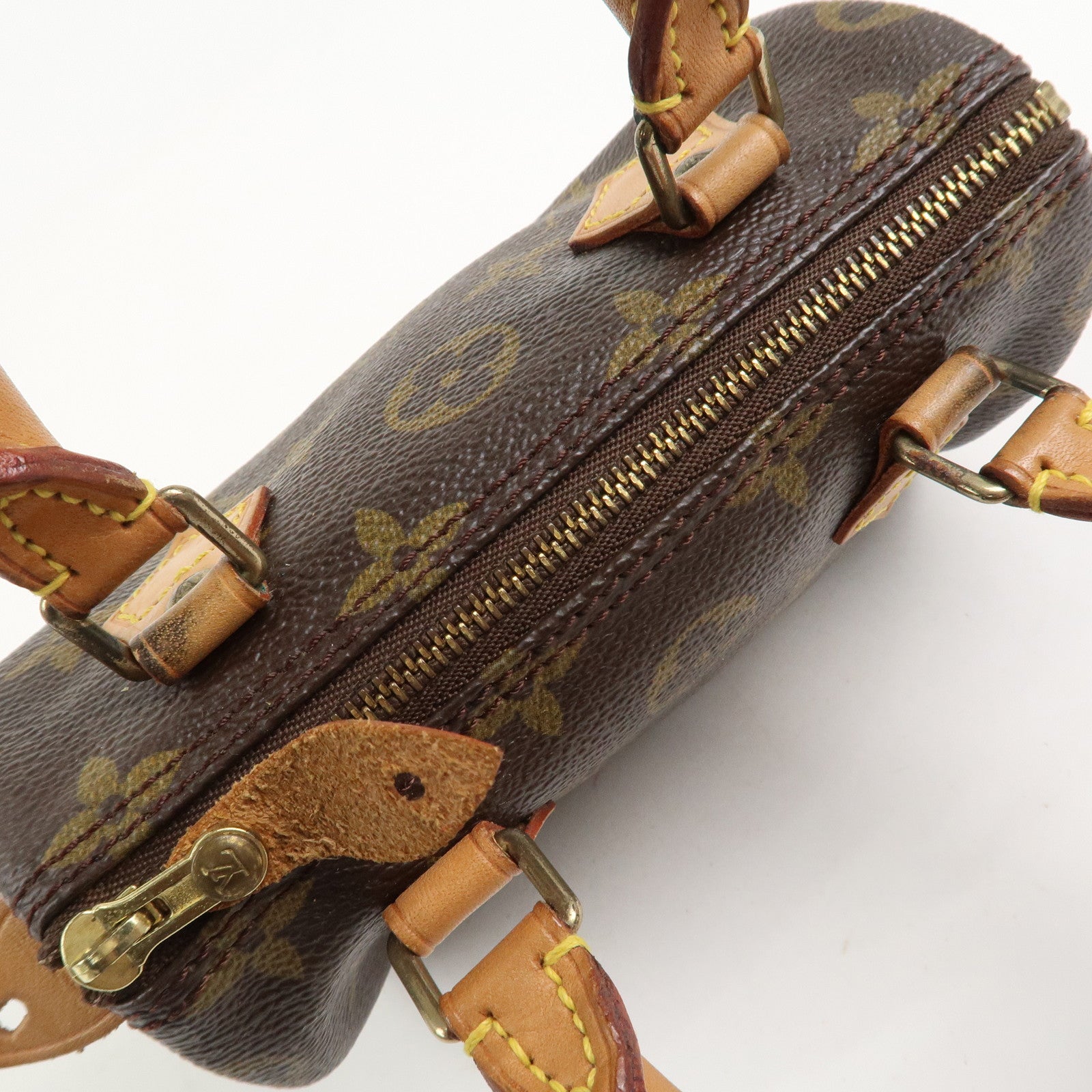 Louis Vuitton Monogram Mini Speedy Hand Bag Brown M41534