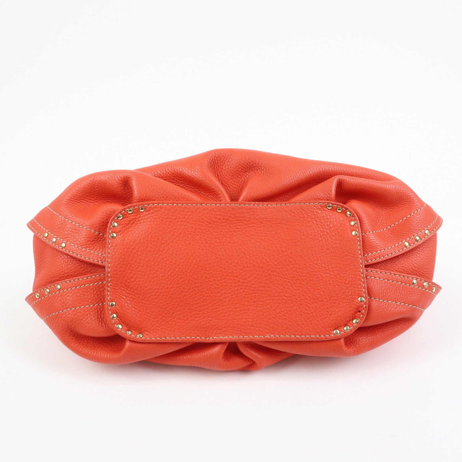CELINE Bittersweet Leather Shoulder Bag Hand Bag Tote Bag Red