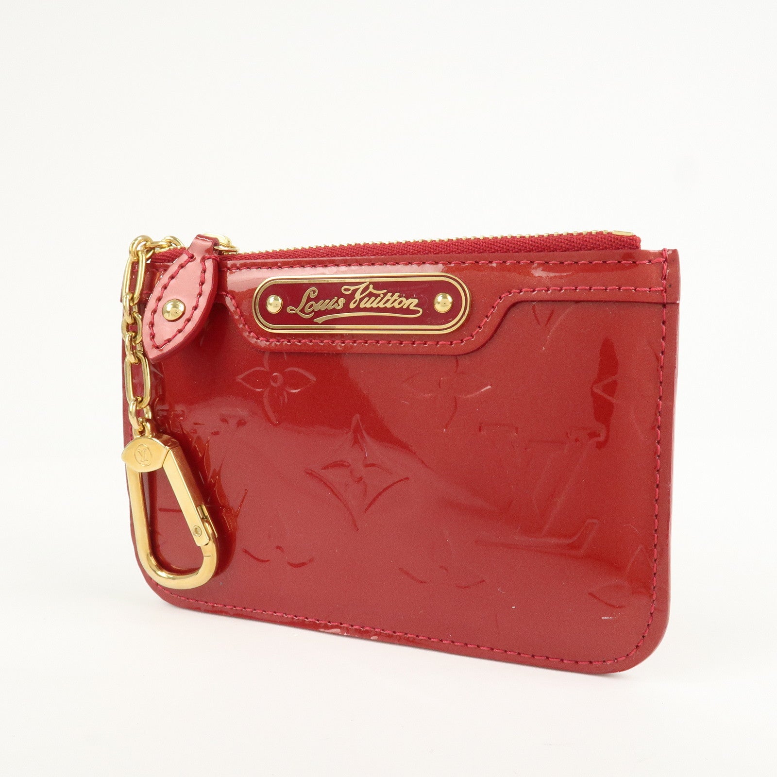 Louis Vuitton Monogram Vernis Pochette Cles NM Cerise M90214