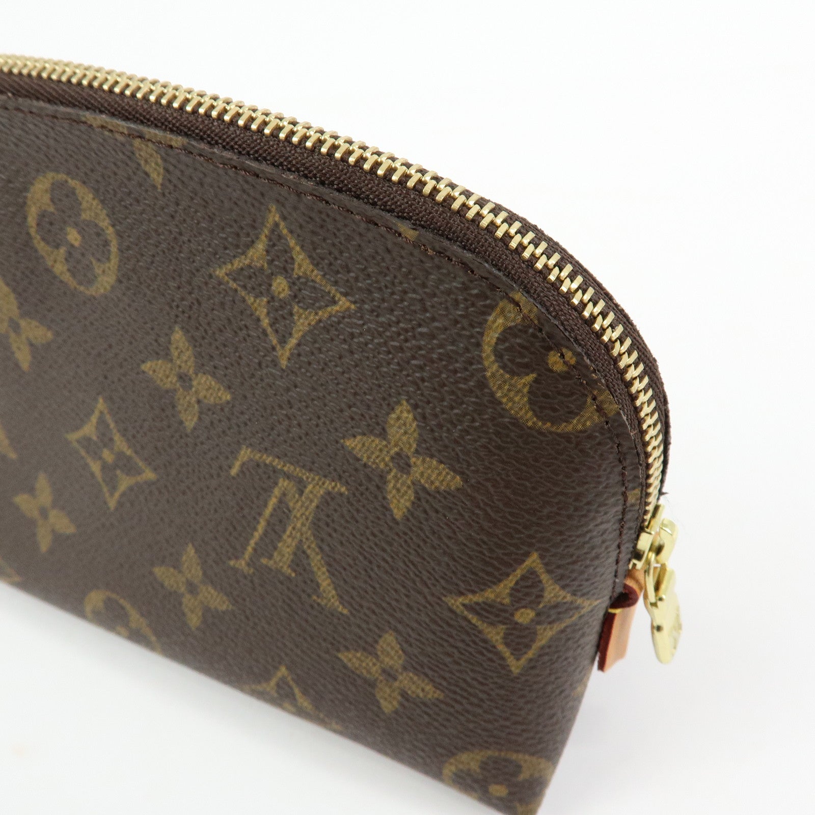 Louis Vuitton Monogram Pochette Cosmetic PM Pouch Brown M47515