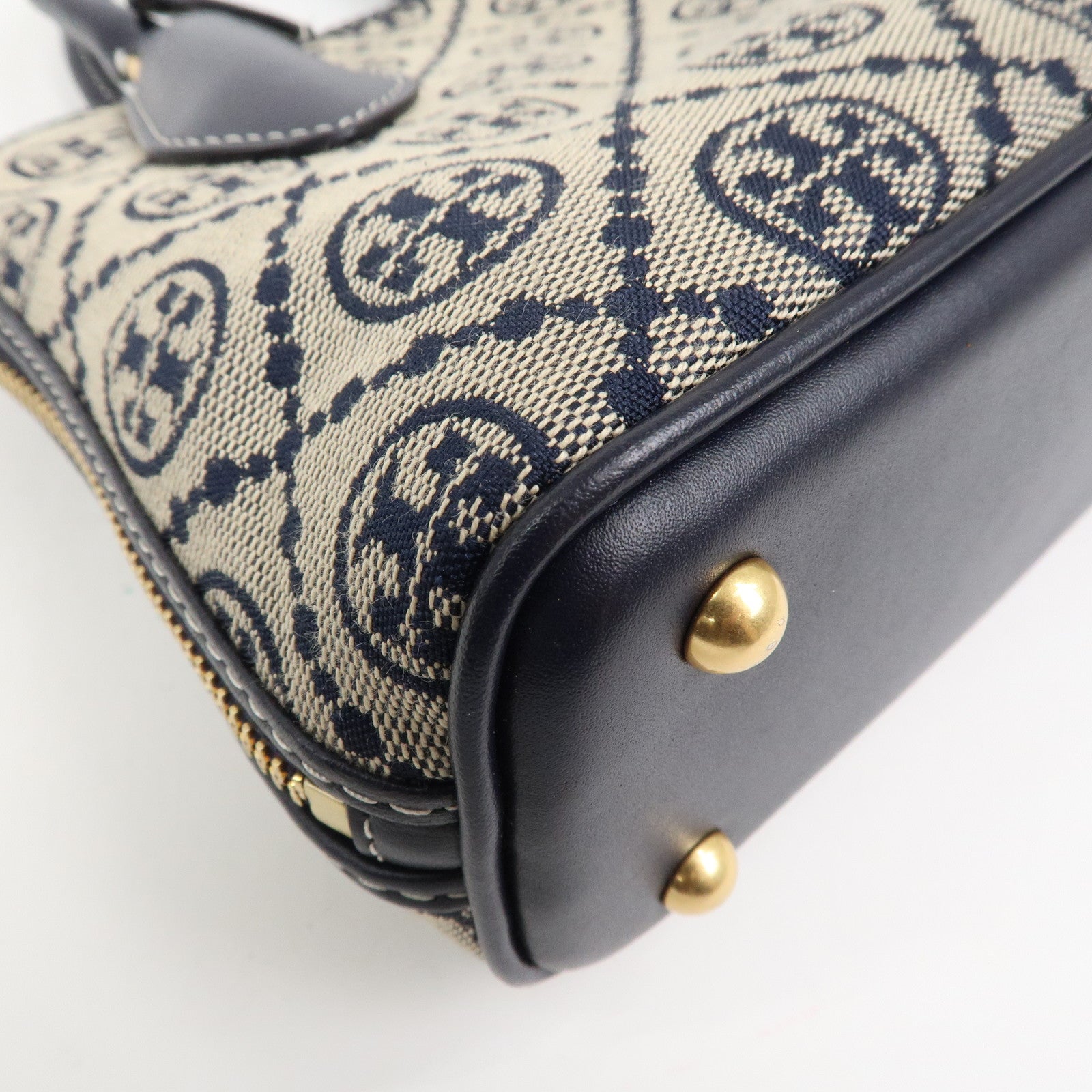 TORY BURCH Mini Swing Bag 2Way Bag Hand Shoulder Bag Navy Beige
