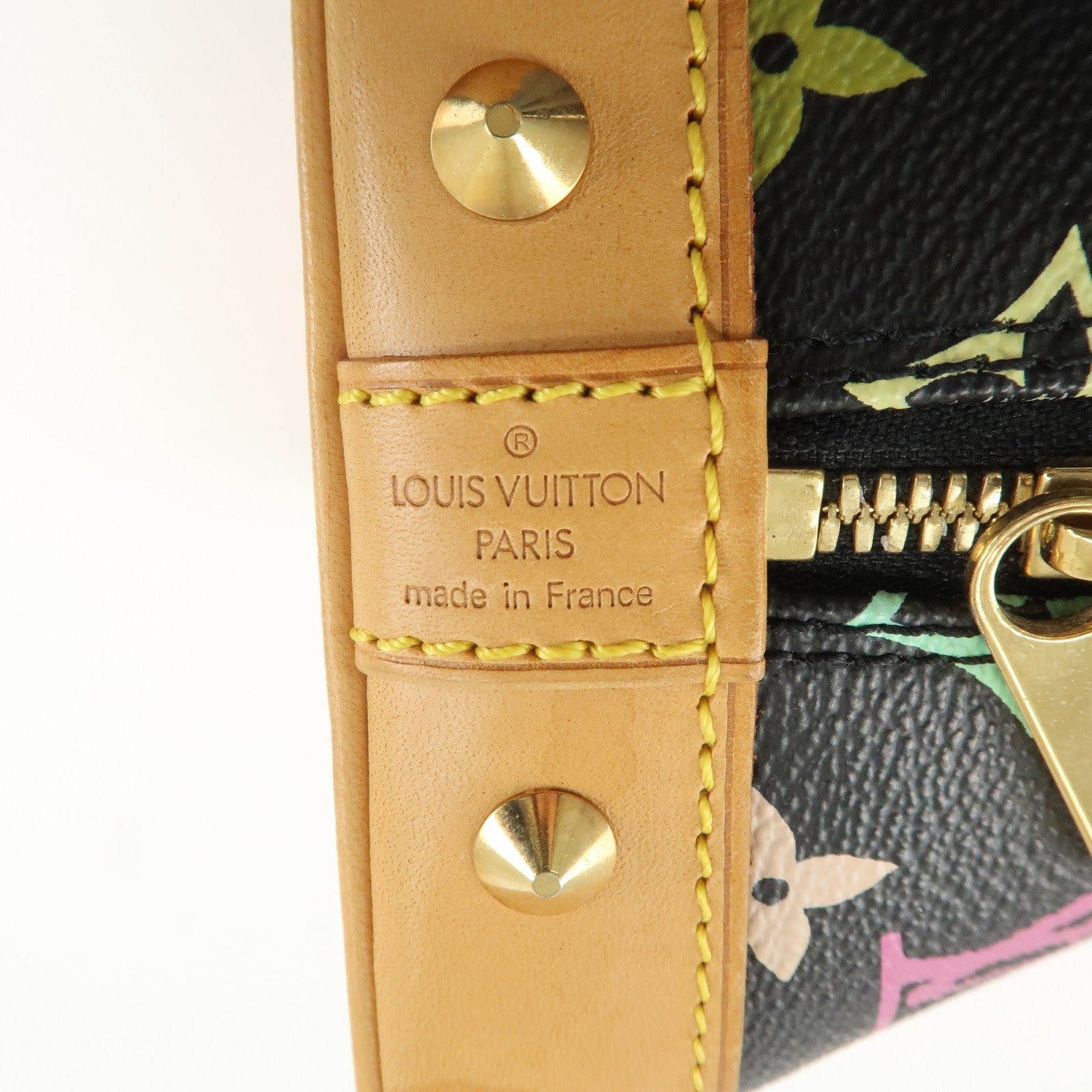 Louis Vuitton Monogram Multicolor Alma Hand Bag Noir M92646 Used