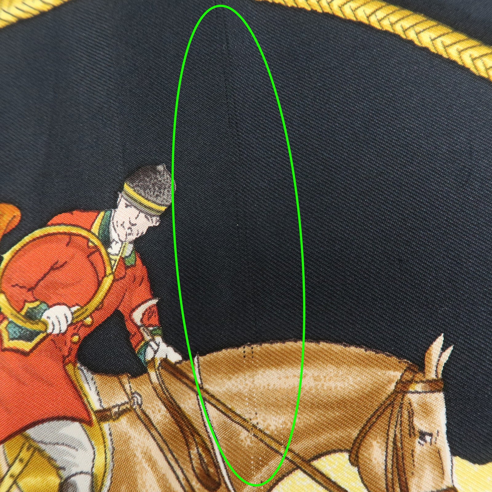 HERMES Carre 90 Silk 100% Scarf LE LAISSER COURRE Black