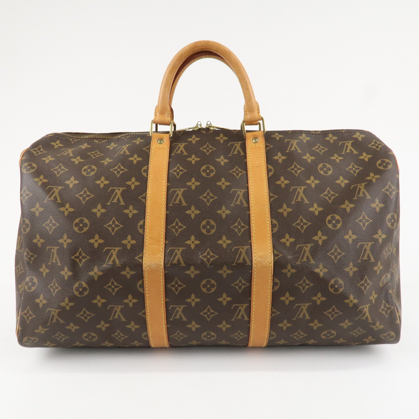 Louis Vuitton Monogram Keep All 50 Bag Boston Bag Brown M41426 Used