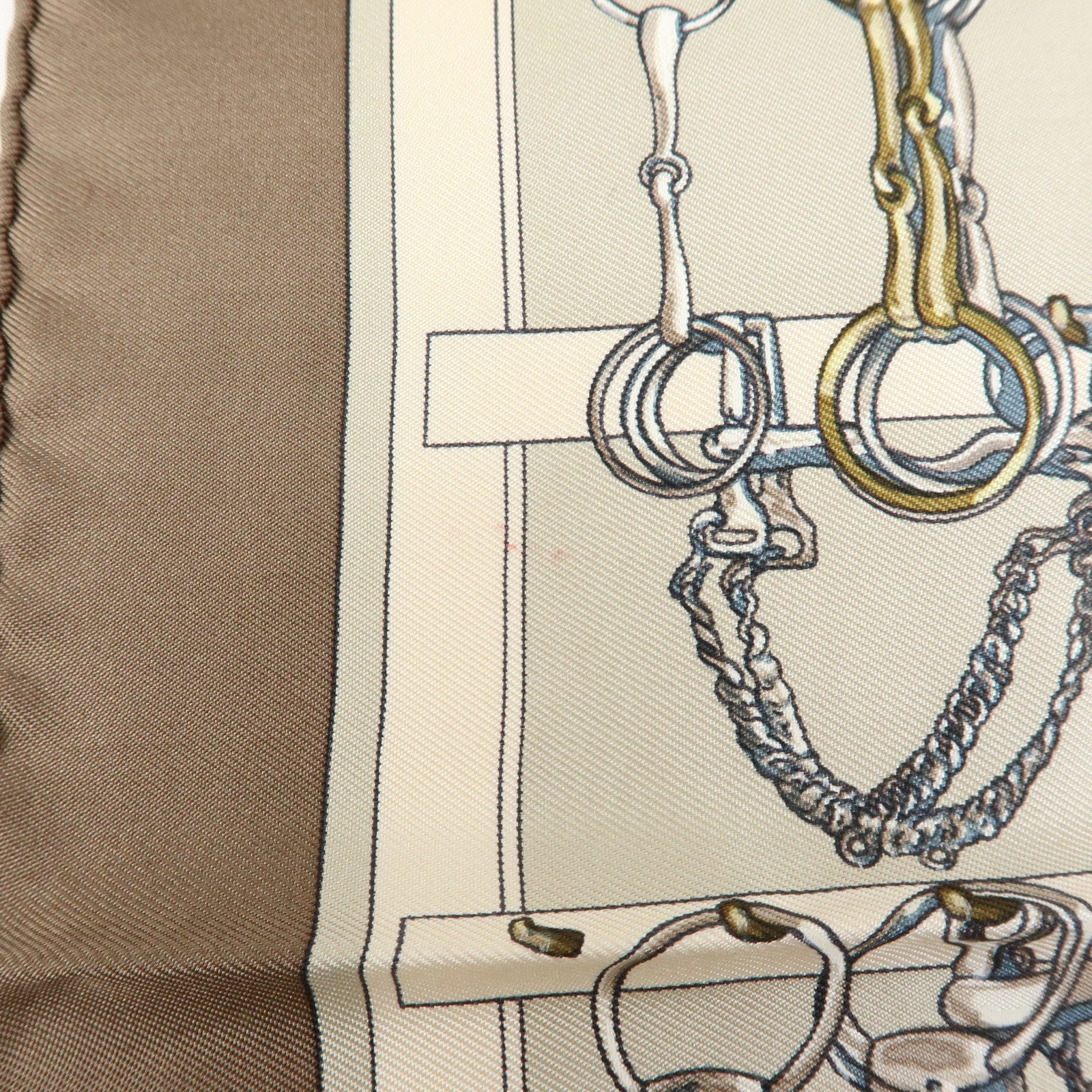 HERMES Petit Carre42 Set of 2 Silk 100% Scarf Clic Clac MORS&FILETS