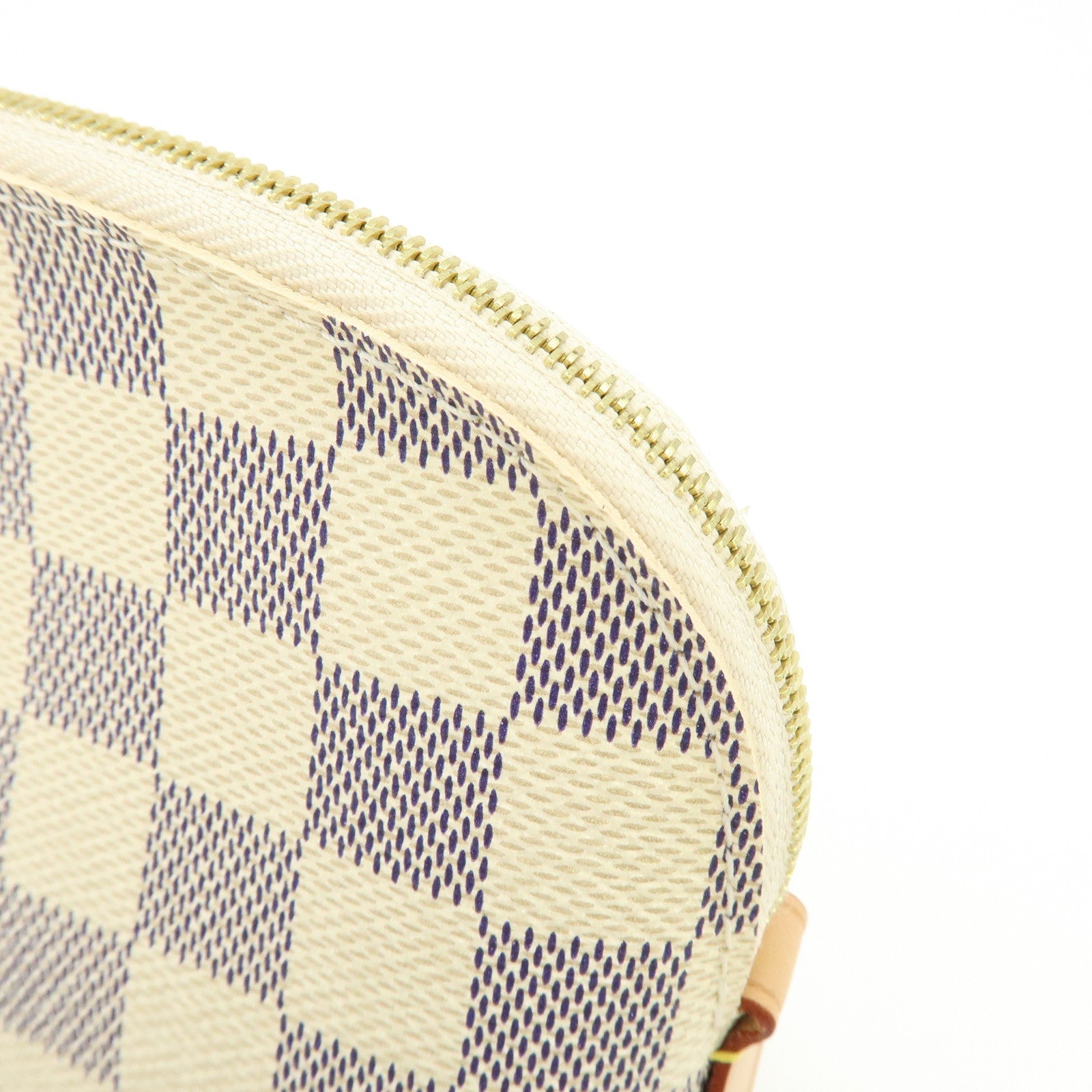 Louis Vuitton Damier Azur Canvas Pochette Cosmetic PM Pouch N60024