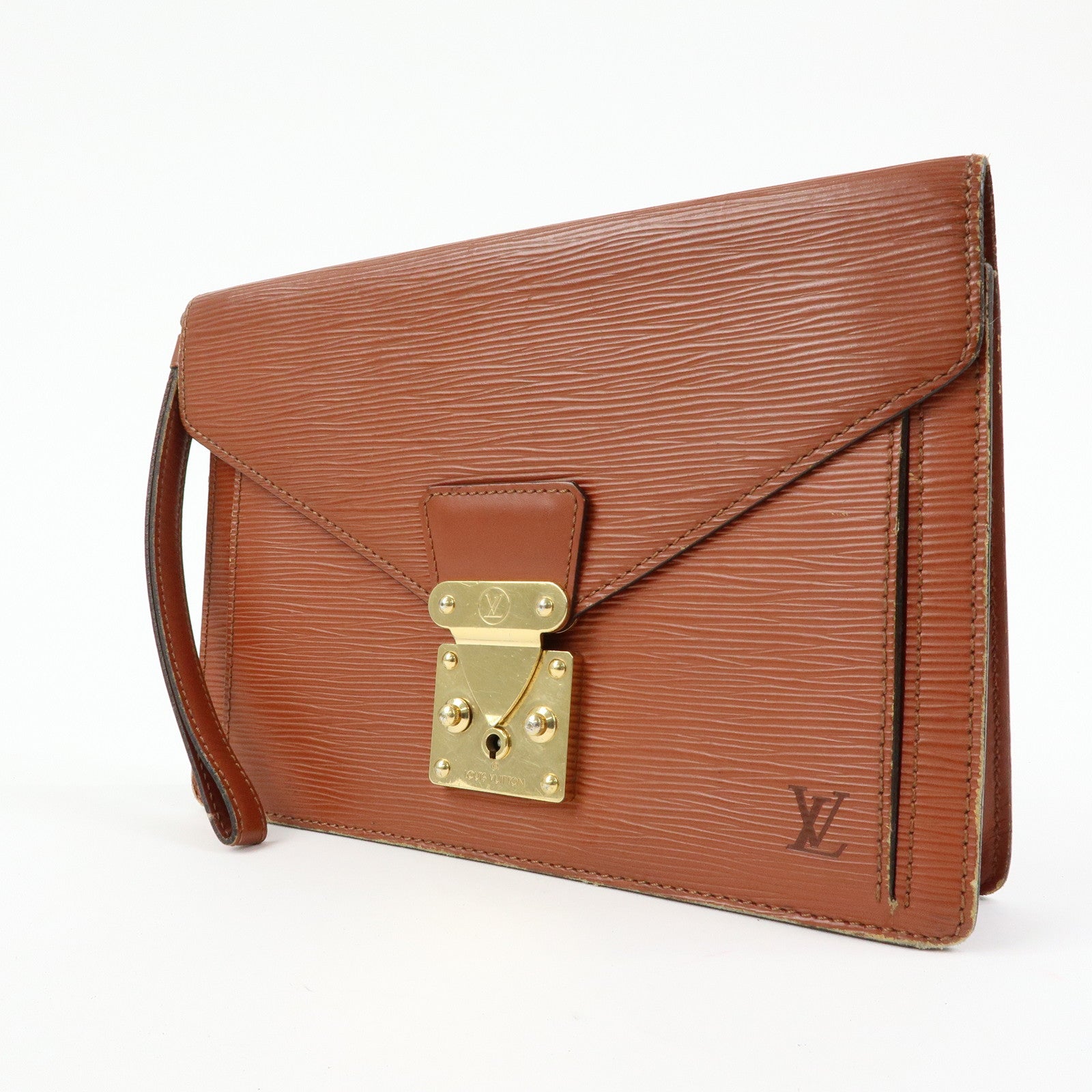 Louis Vuitton Epi Sellier Dragonne Clutch Bag Kenya Brown M52613