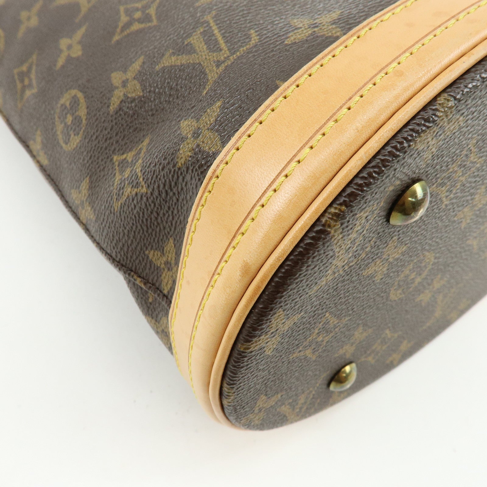 Louis Vuitton Monogram Canvas Bucket PM Hand Bag Brown M42238