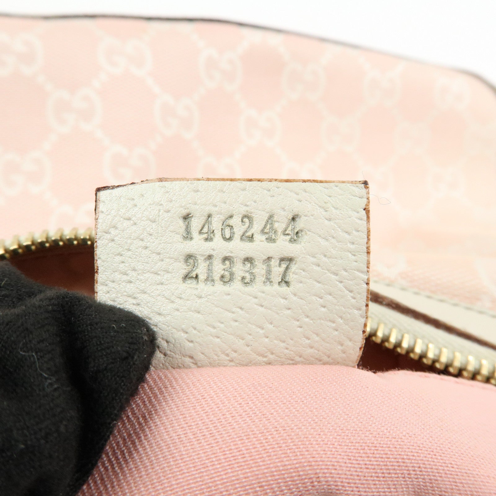GUCCI GG Canvas Shoulder Bag Hand Bag Pink White 146244