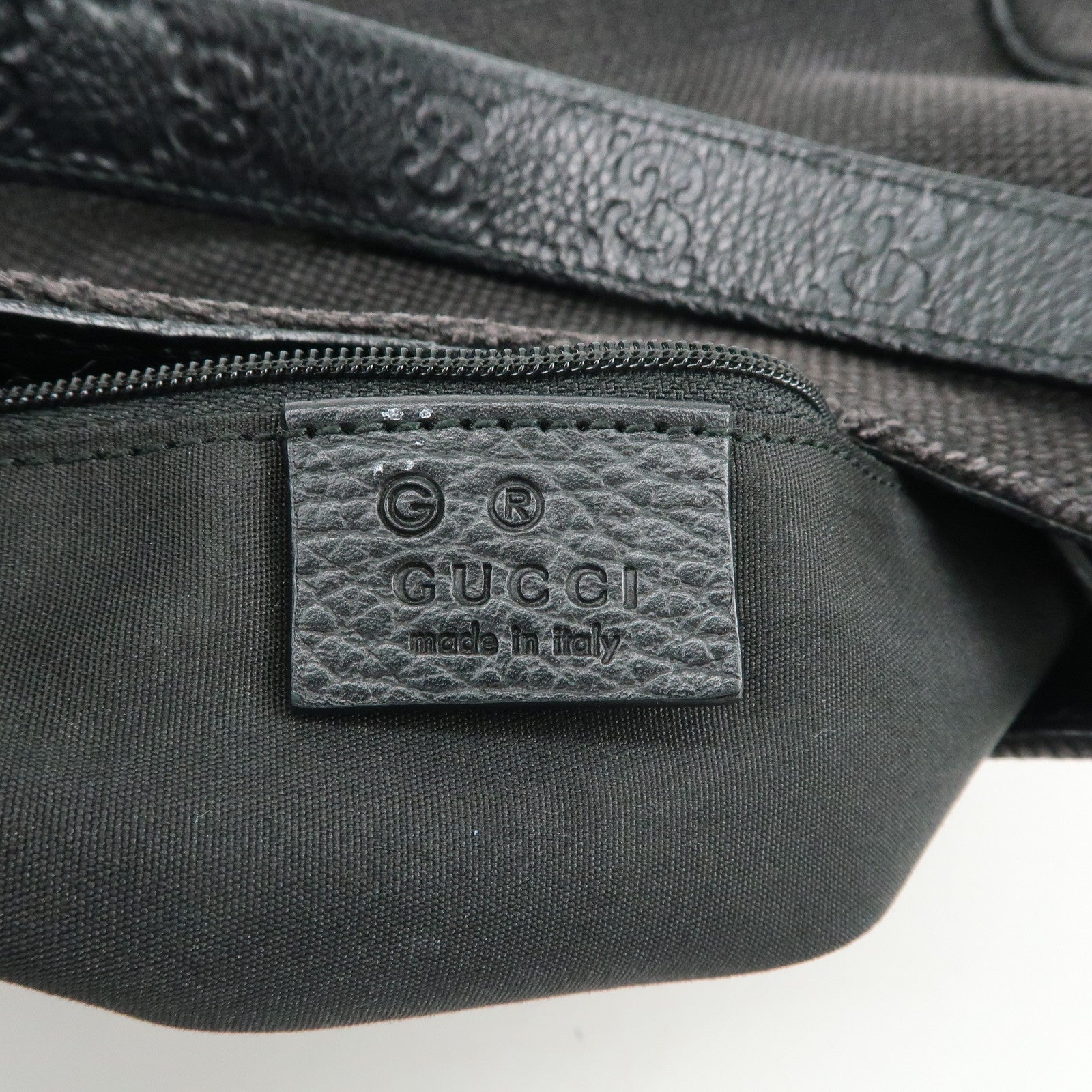 GUCCI Guccissima Leather Canvas Shoulder Bag Hand Bag Brown 257265